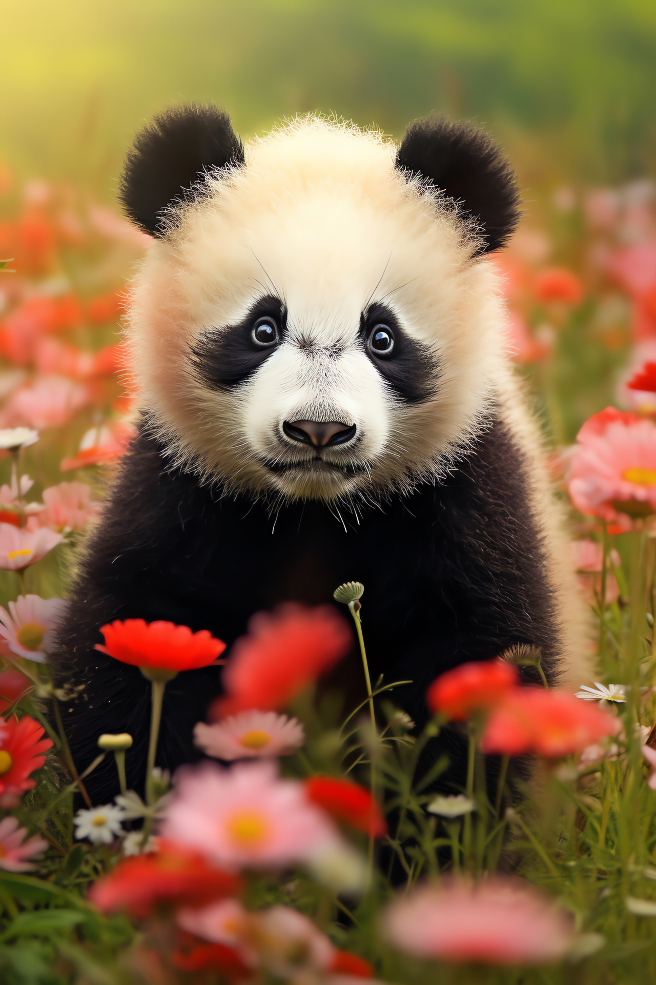 Panda youthfulness, Newborn mammal, Infantile joy, Natural colors, Fauna and flora, HD Phone Image