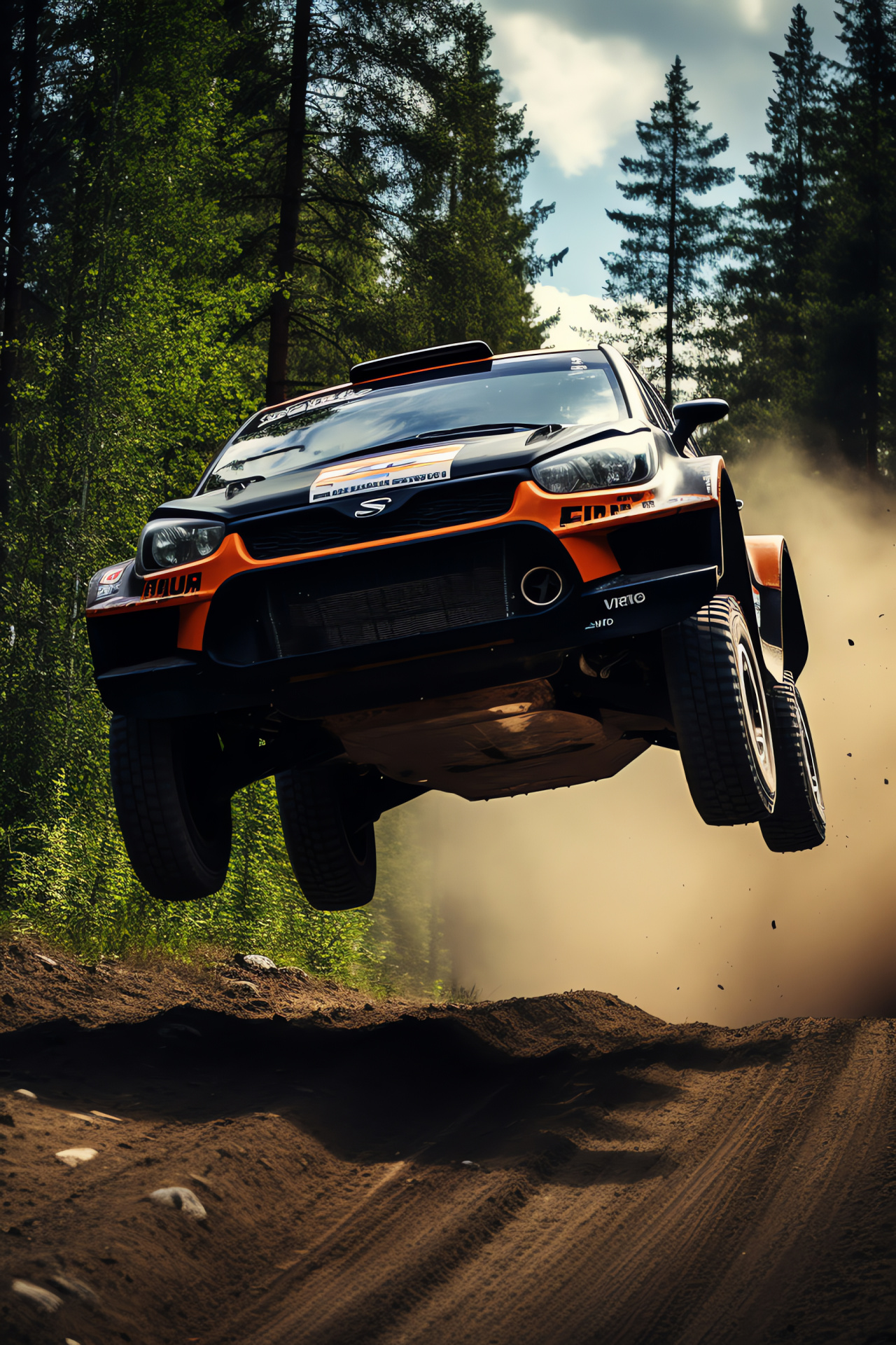 Rally Finland high jump, Off-road motorsport, Challenging rally competition, Dynamic race vehicle, Adrenaline-fueled event, HD Phone Wallpaper