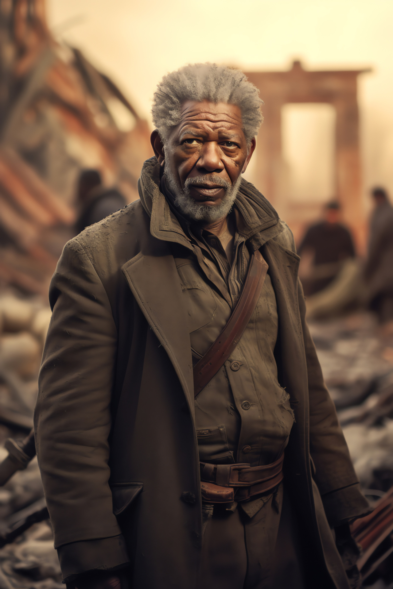 Oblivion Movie, character Beech, Morgan Freeman, freedom rebellion, post-catastrophic scenery, HD Phone Image