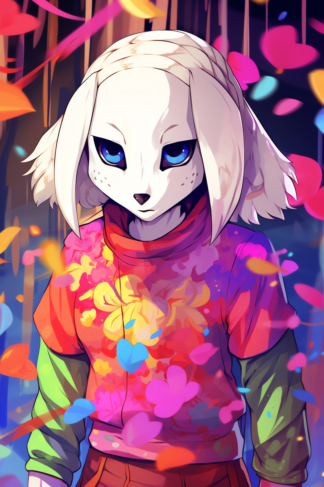 Undertale Asriel, Luminous Blossom, Square Pattern, Lustrous Glow, Game Icon, HD Phone Image