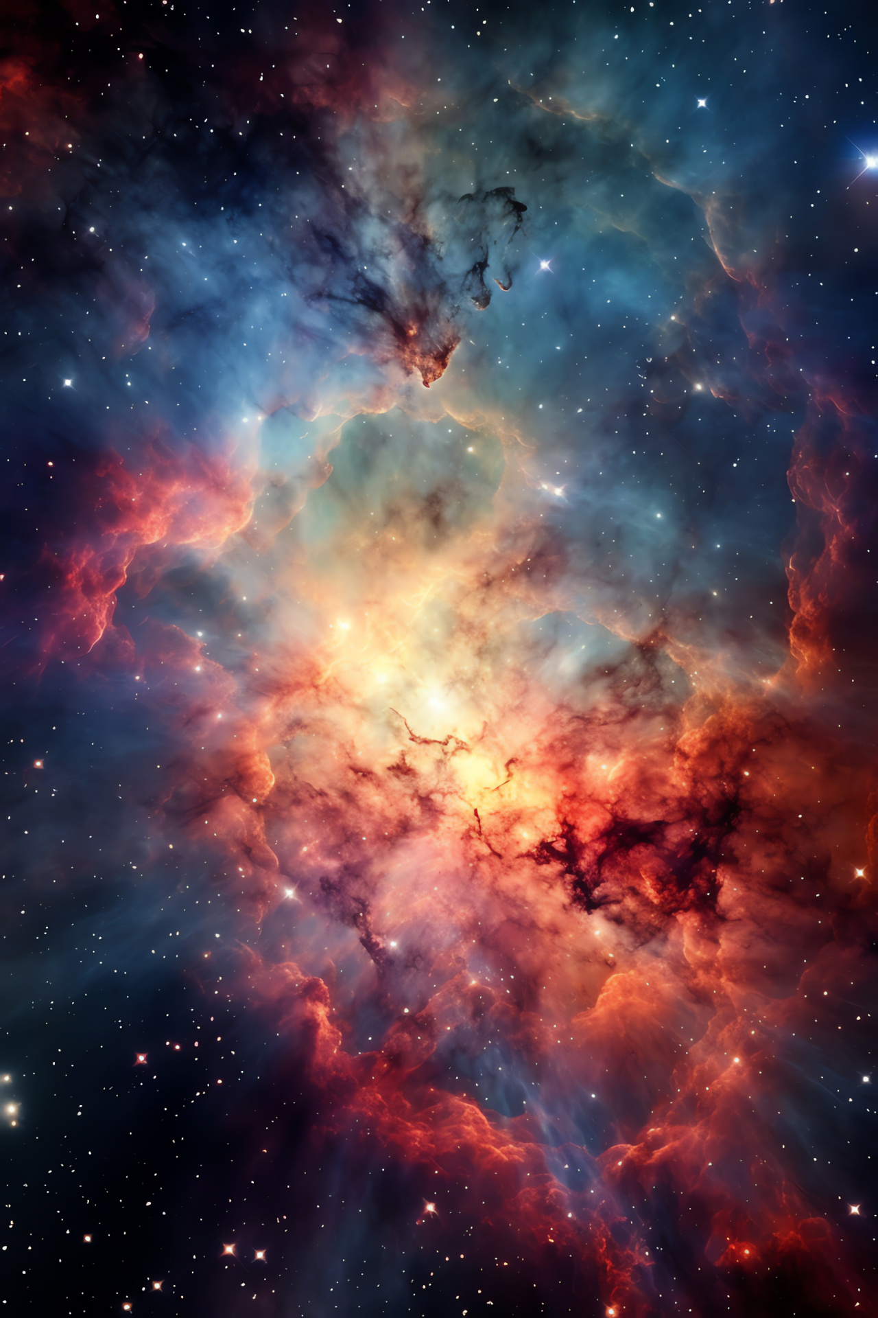 Astronomical wonder, stellar nursery, cosmic imagery, nebular formation, interstellar cloud, HD Phone Wallpaper