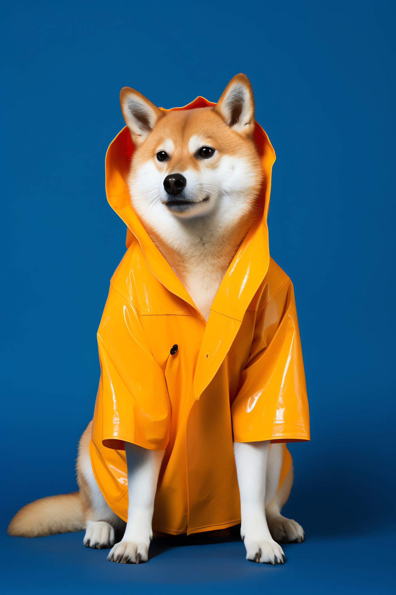 Shiba Inu breed, Red and white fur, Japanese dog portrait, Triple color backdrop, Bright canine eyes, HD Phone Image