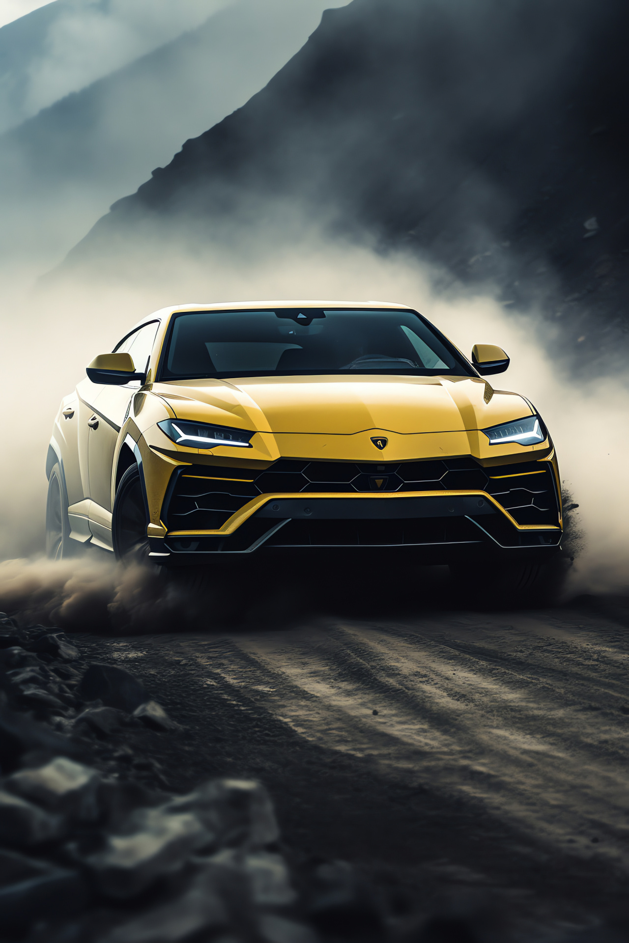 Lamborghini Urus, Performance SUV, Race Track Urus, Belgian Circuit, Luxury Sports Utility, HD Phone Image