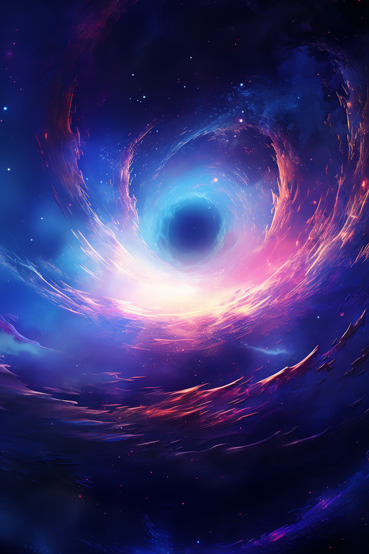 Cosmic Nexus, Enigmatic wormhole, Hypothetical tunnel, Space phenomena, Intergalactic passage, HD Phone Image