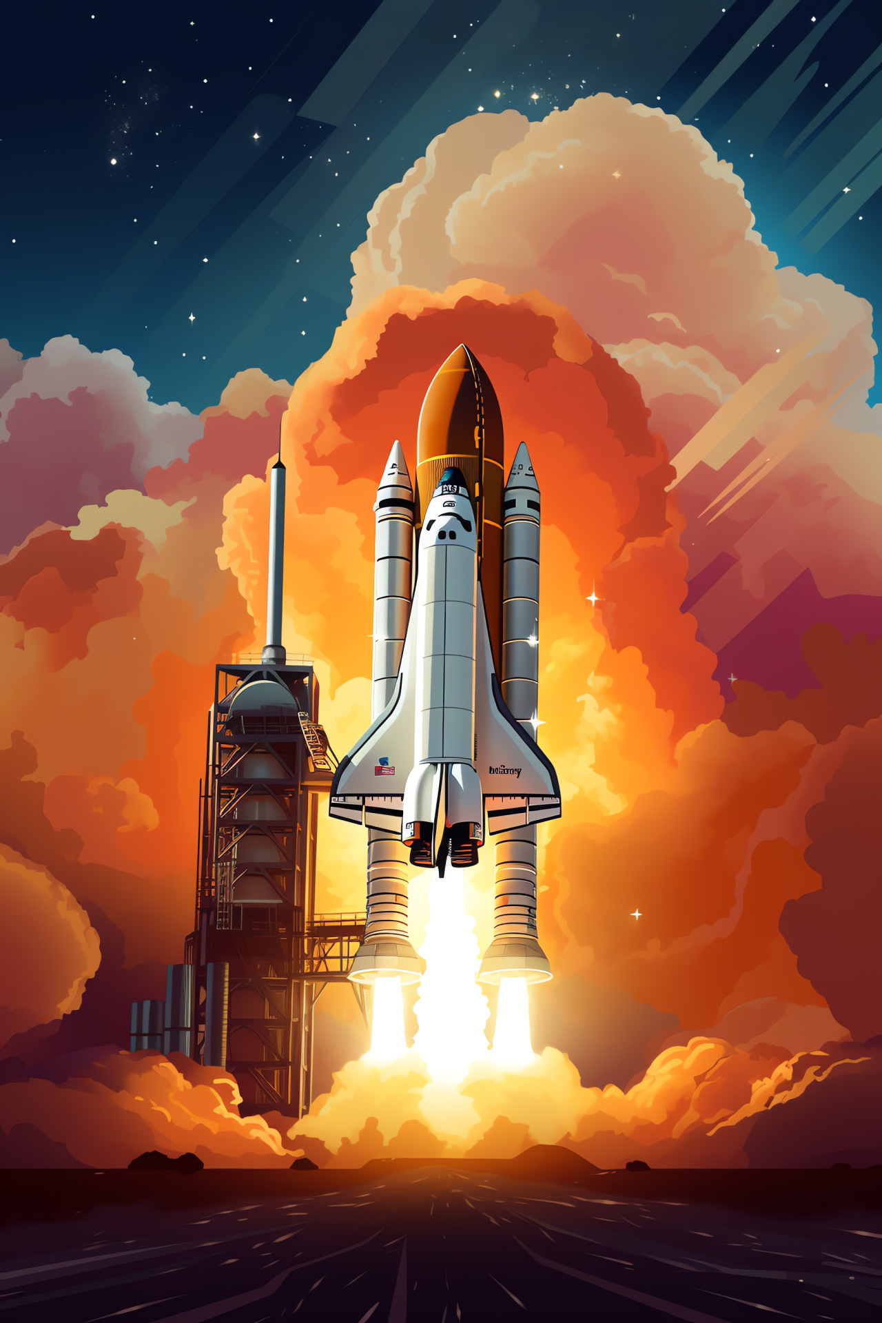 NASA Space Shuttle, Launch vehicle, Kennedy Space Center, Space exploration, Orbiting craft, HD Phone Image