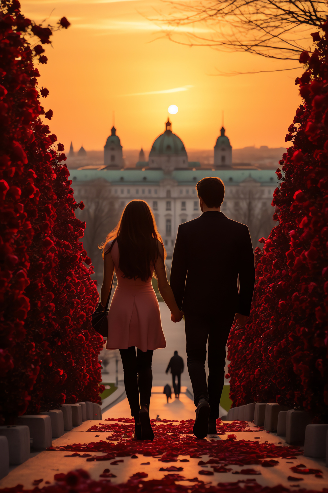 Couple's retreat, Austrian capital, Palatial estate, Baroque architecture, Royal lawns, HD Phone Wallpaper