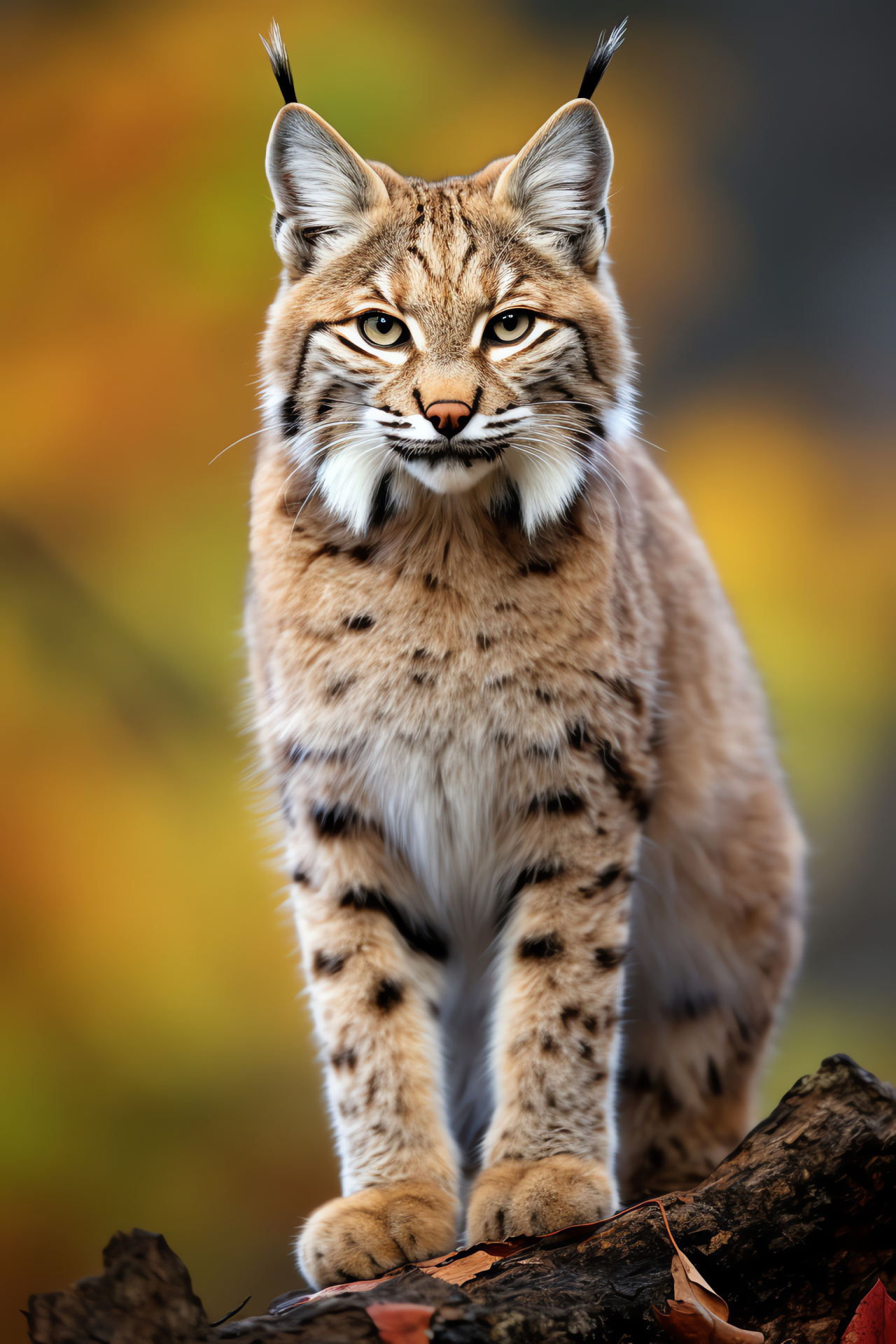 Lynx rufus, North American feline, stealthy predator, spot pattern, short-haired mammal, HD Phone Wallpaper