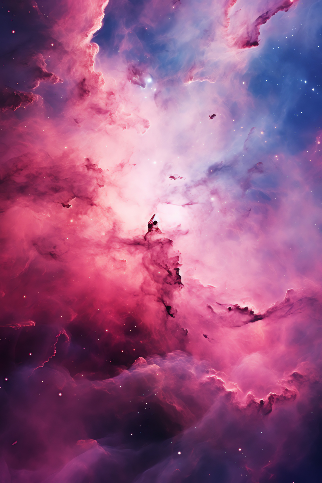 Pink galactic spiral, Cosmos beauty, Star clusters, Galactic core, Space science, HD Phone Wallpaper