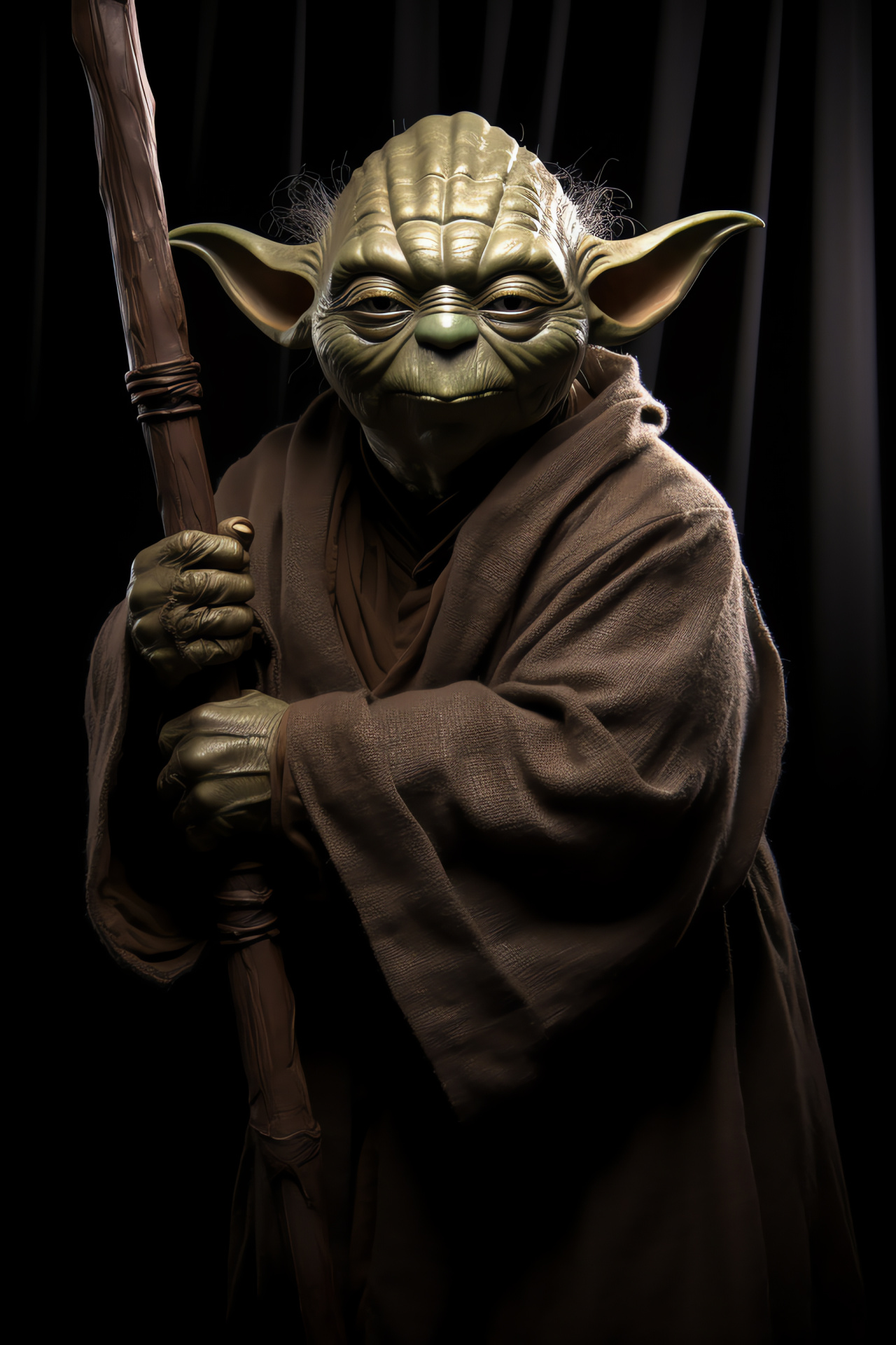 Jedi Grand Master, Sci-fi wisdom, Puppetry character, Force philosophy, Galactic saga, HD Phone Wallpaper
