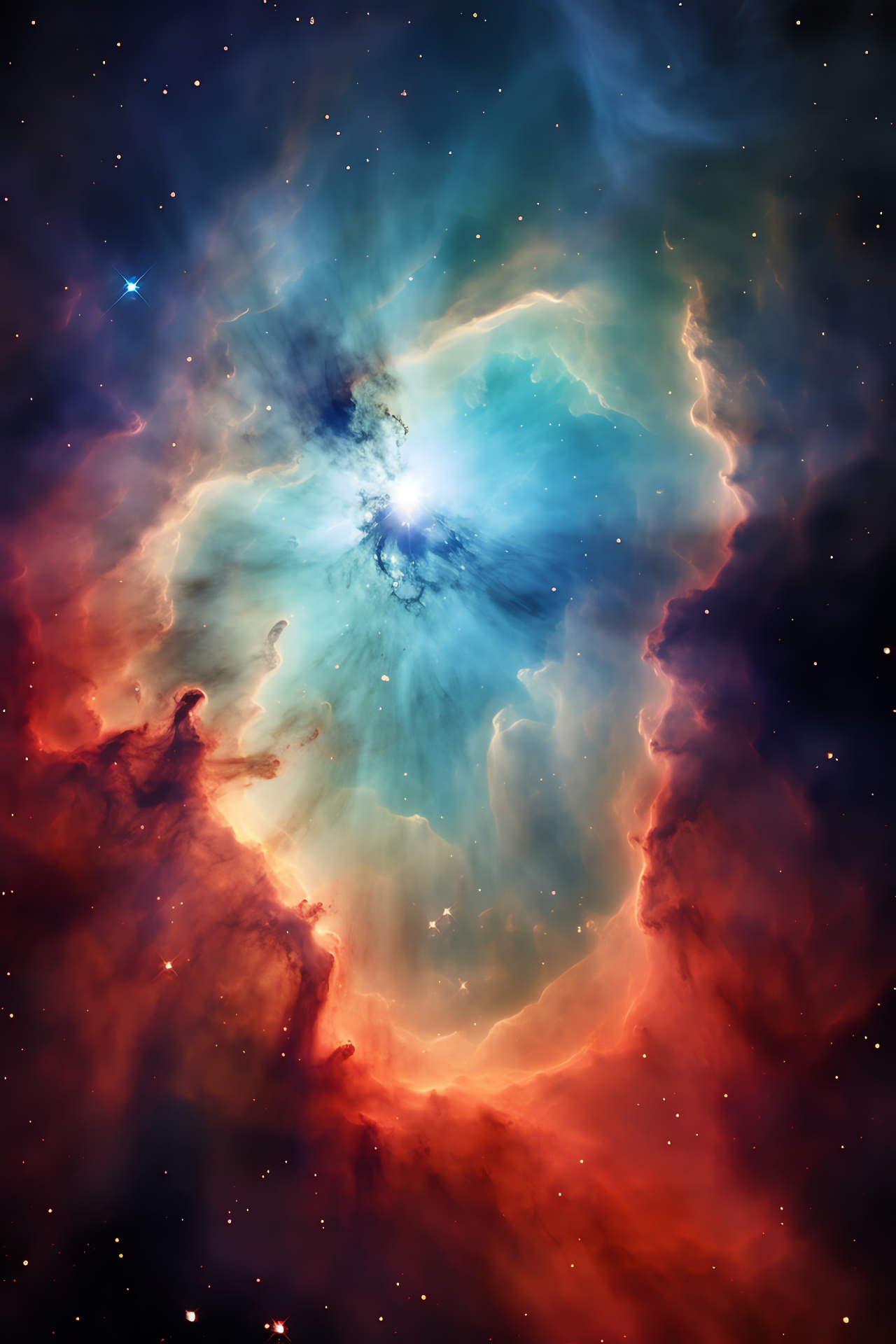 Orion Nebula majesty, Galactic phenomena, Interstellar matter, Galactic formations, Stellar nursery, HD Phone Wallpaper