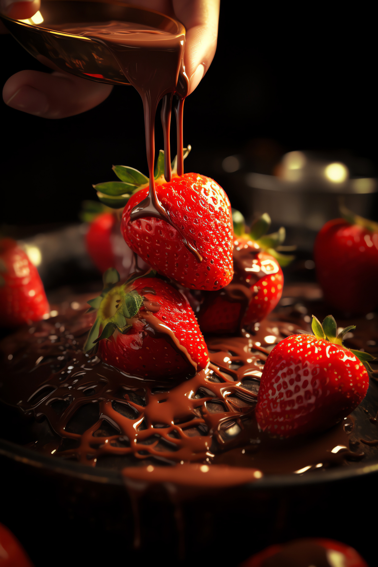 Gourmet strawberries, Fine chocolatier, Artisan confectionery, Luxurious sweets, Handcrafted desserts, HD Phone Wallpaper