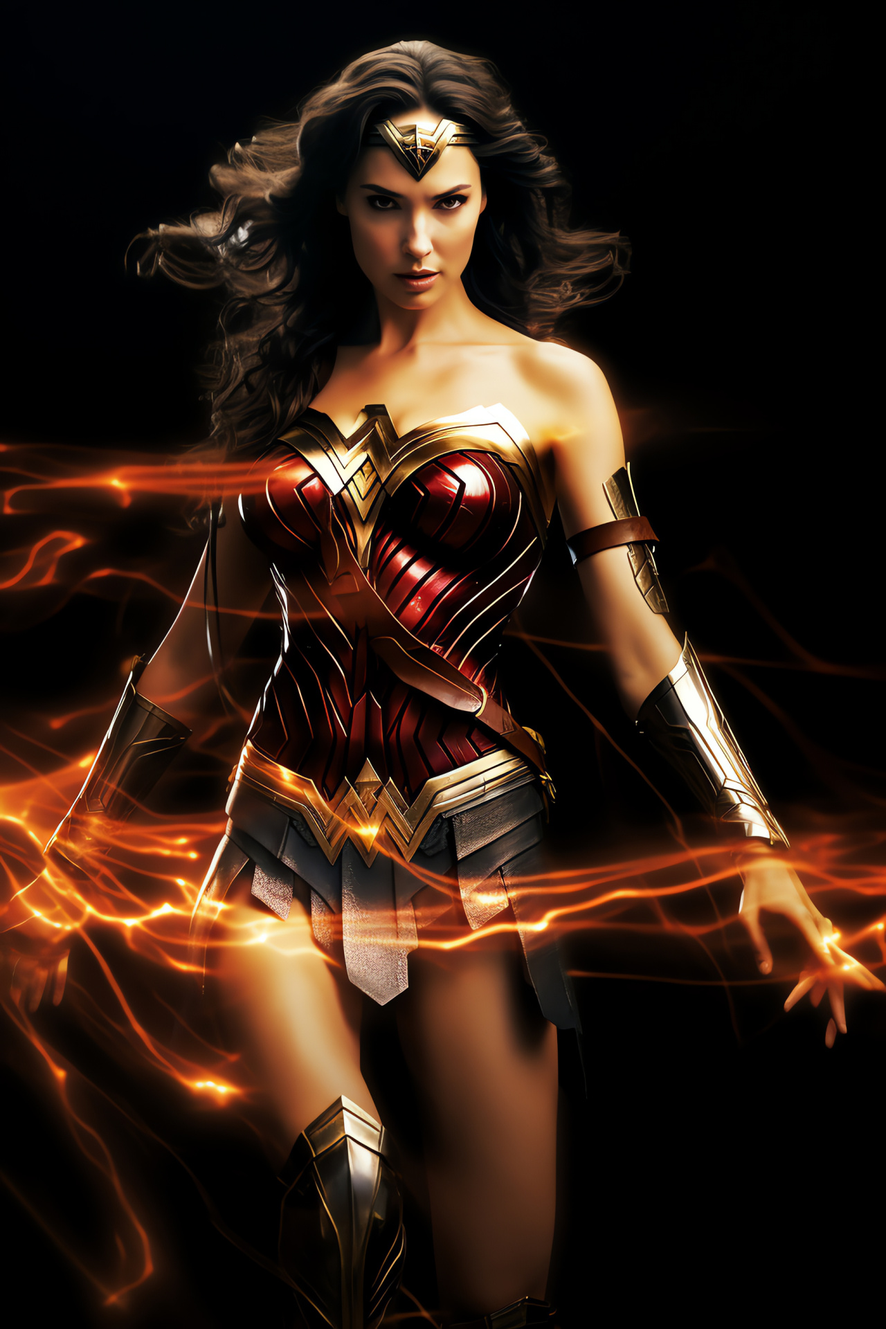 Amazonian Rebel Wonder Woman, Diana's azure gaze, Legendary arms, Truth-binding rope, Demigoddess arsenal , HD Phone Wallpaper