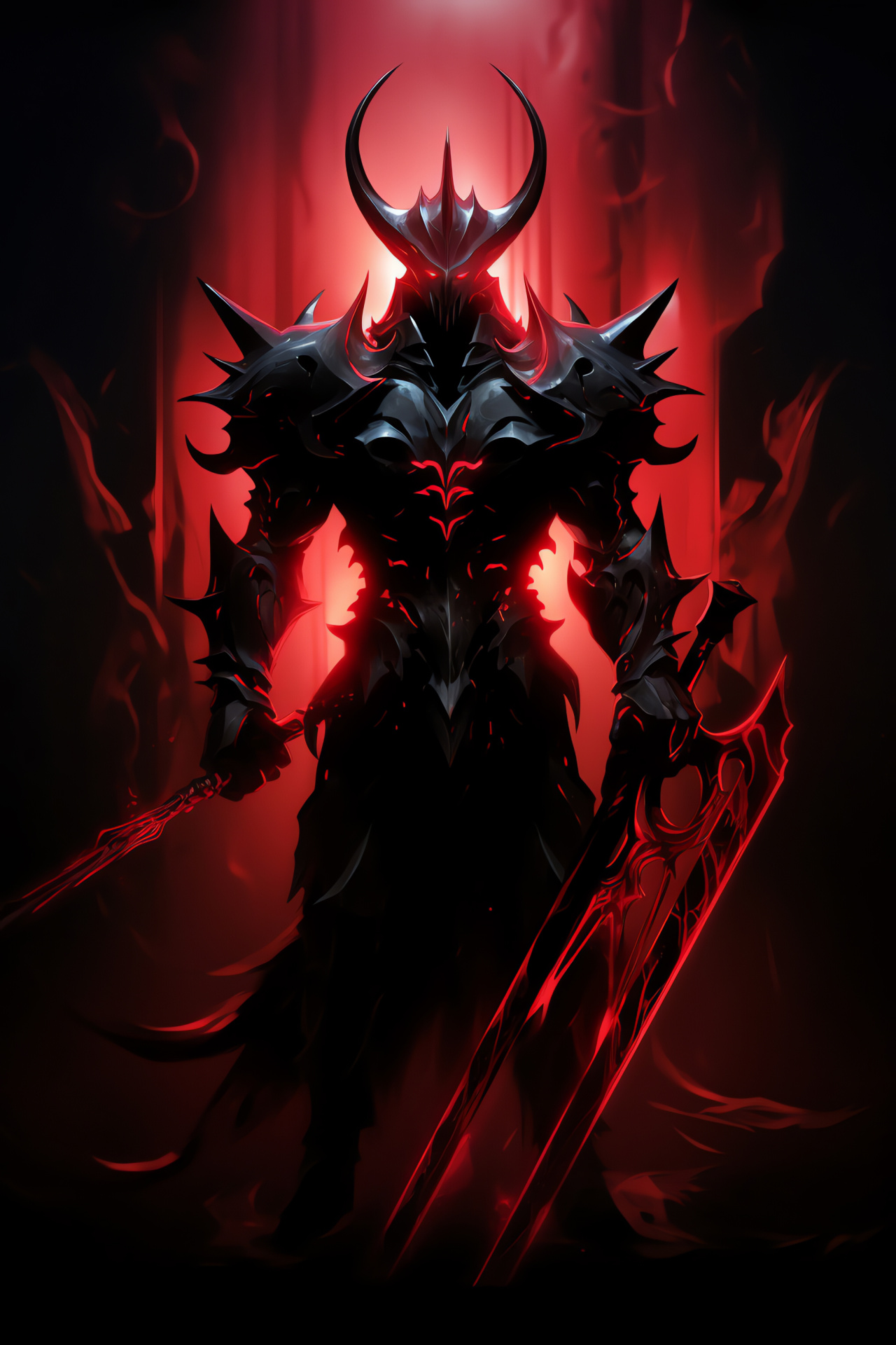 Formidable Mordekaiser, Sinister red stare, Dark gaming giant, Brooding gamer menace, Virtual darkness incarnate, HD Phone Image