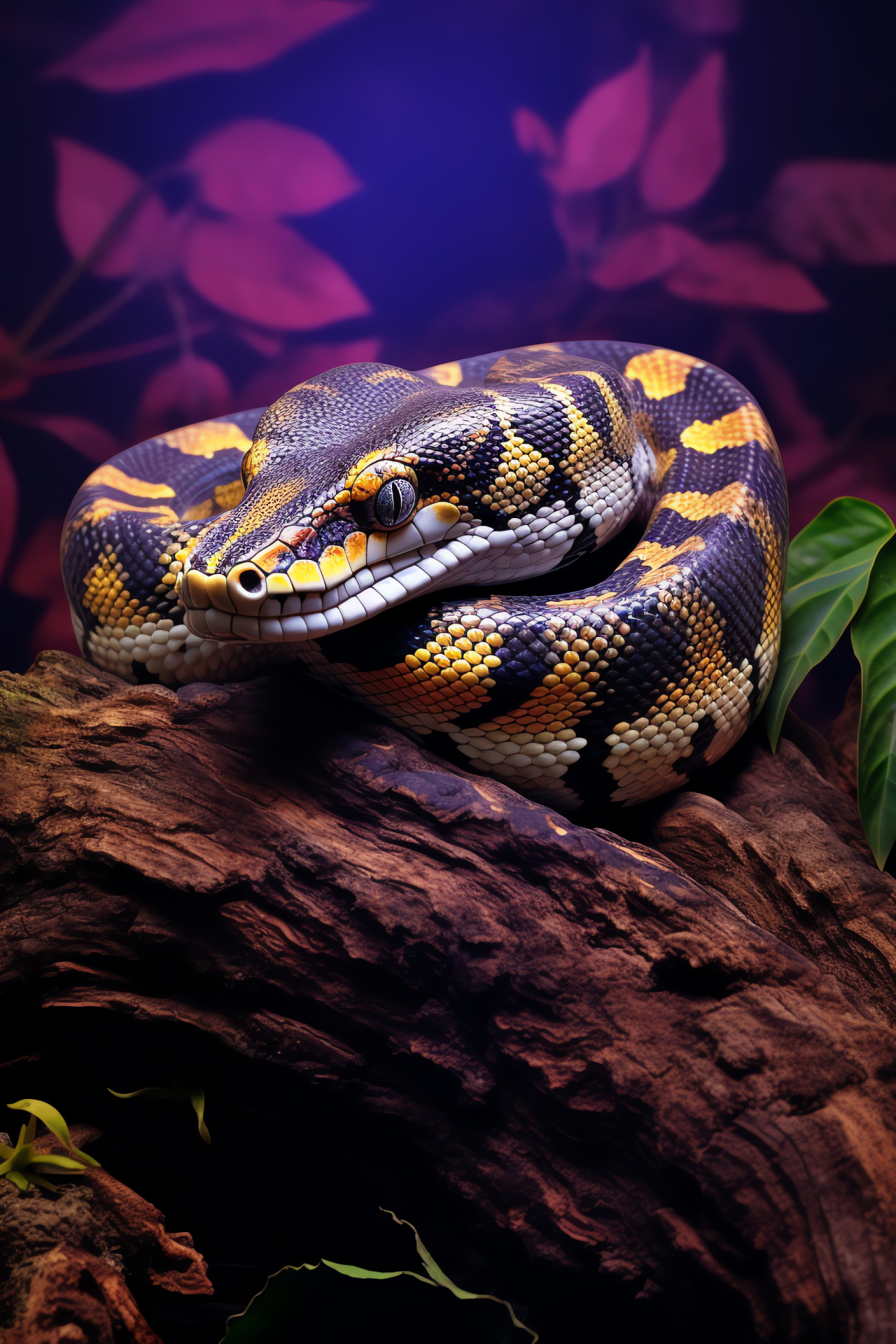 Ball python, Pet snake, Exotic pattern, Docile reptile, Snake enthusiast favorite, HD Phone Image