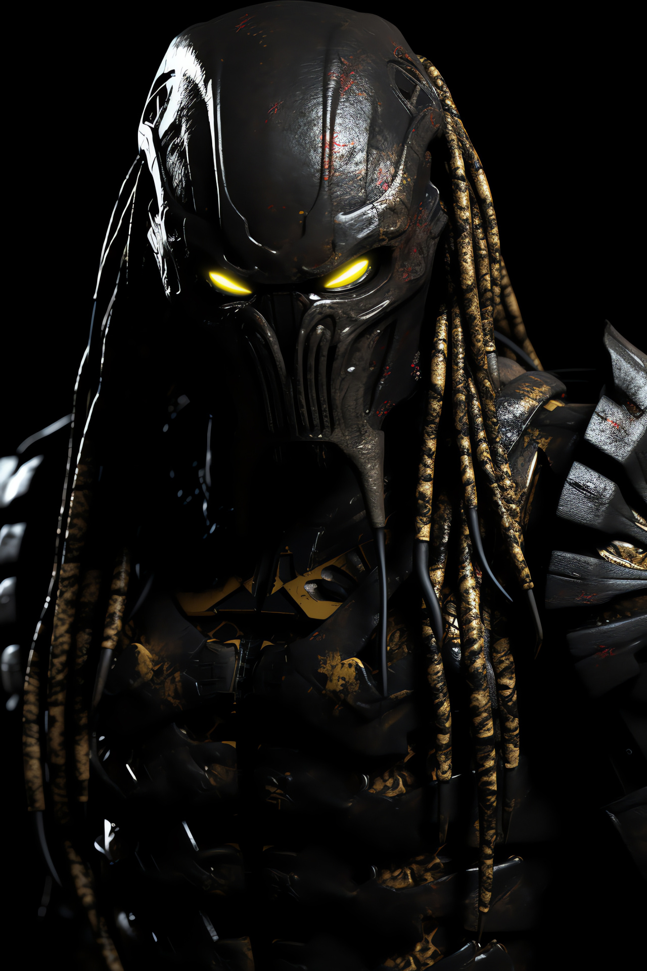 Predator, Beastly yellow eyes, Lethal disposition, Sinister poise, Sci-Fi villain, HD Phone Wallpaper