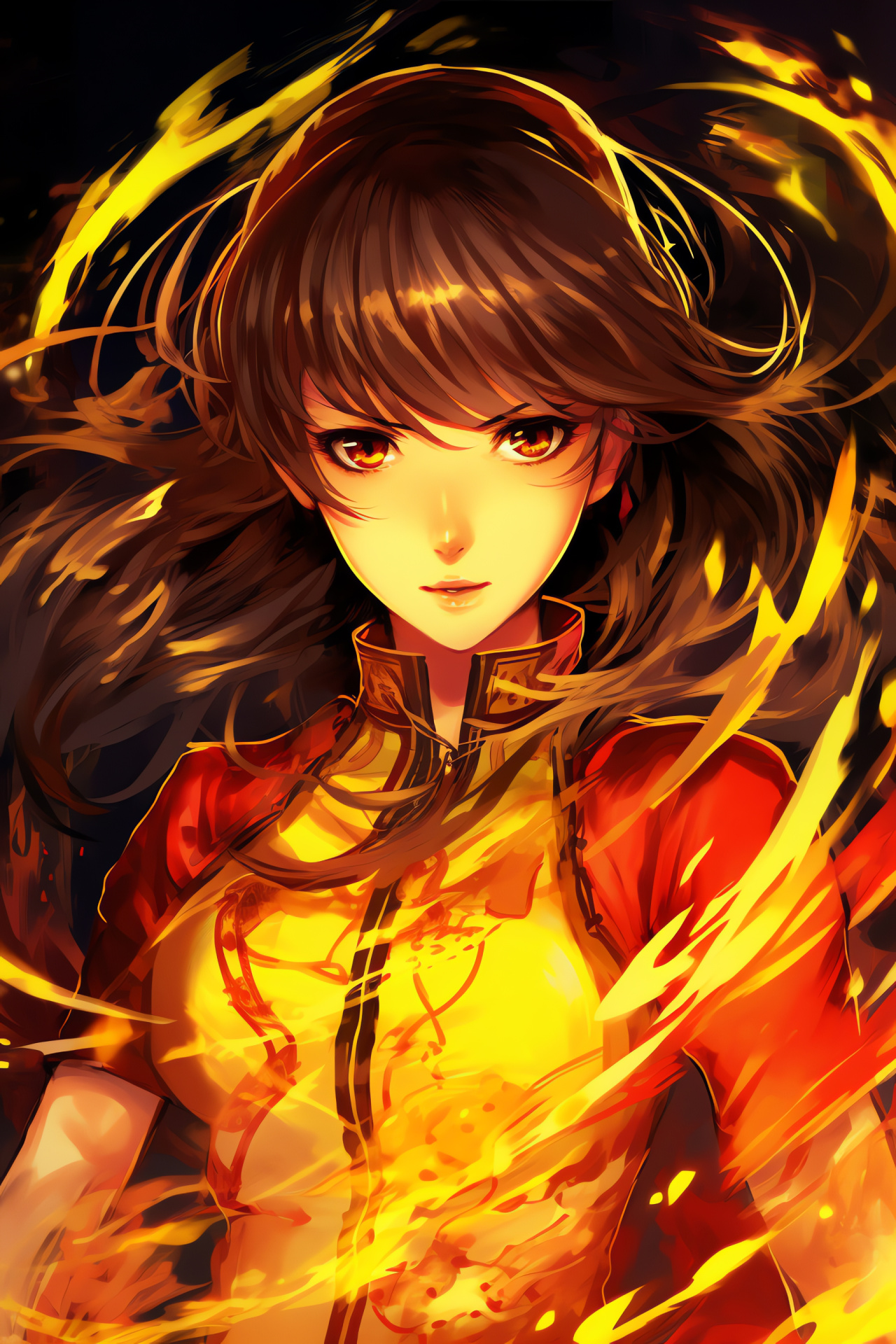 Persona 4 Golden Vita, Yukiko Amagi, Heightened combat, Recovery sorcery, Pyrokinetic flair, HD Phone Wallpaper