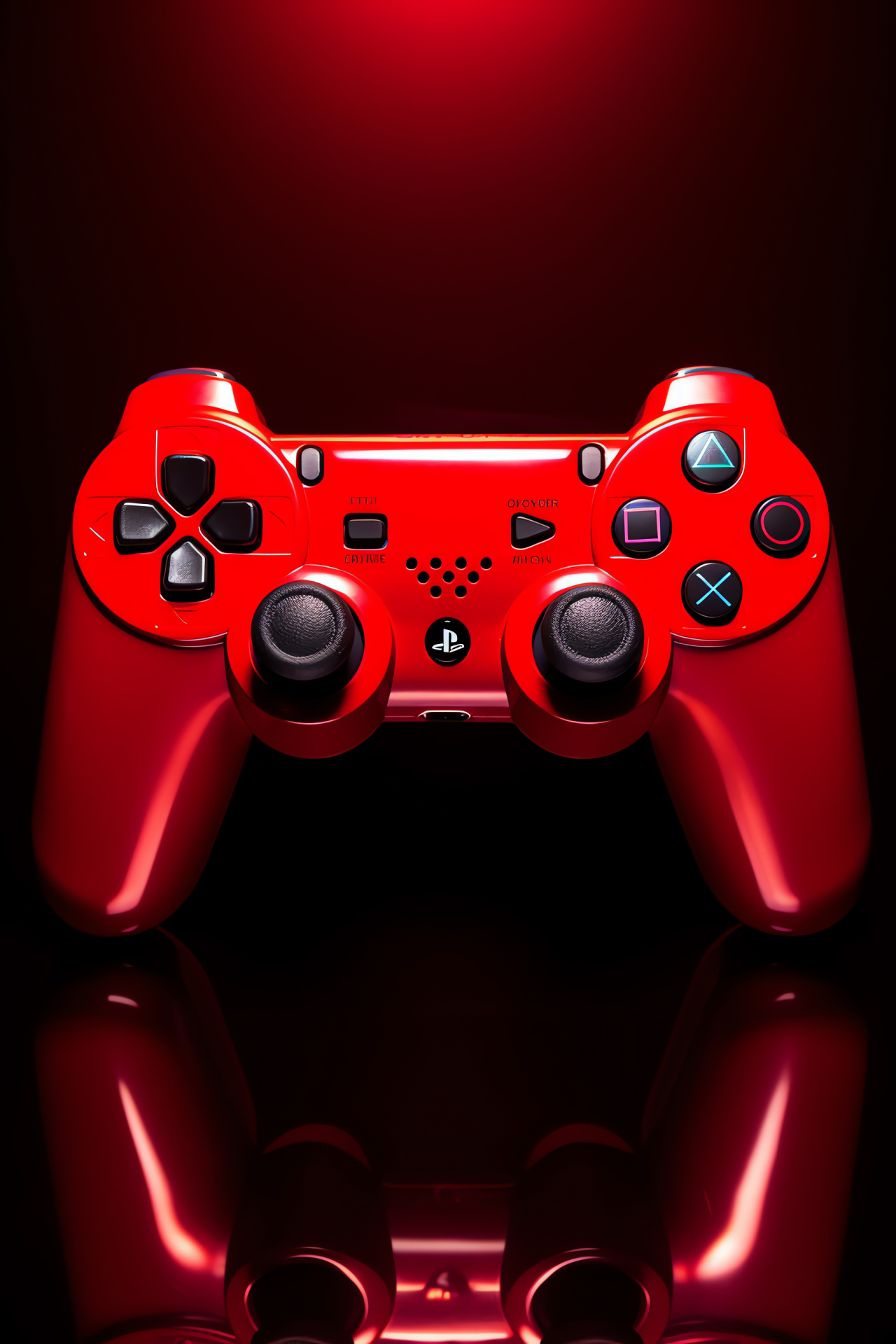 Red PS3 peripheral, Joystick control, PlayStation exclusive, Gamer's choice, Iconic symbols, HD Phone Wallpaper