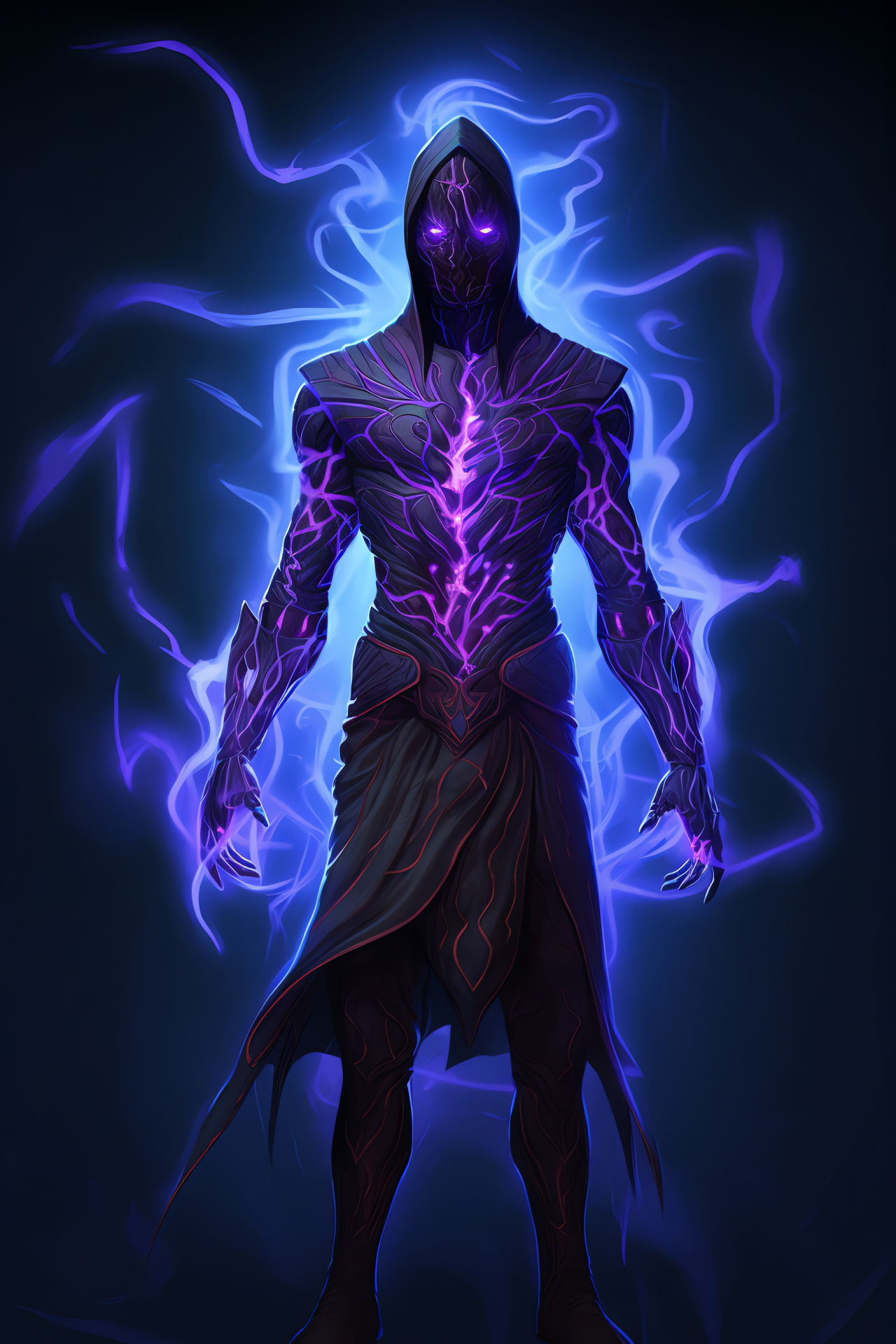 Path of Exile deity Kitava, Intimidating game boss, Foreboding dual-tone scene, Menacing crimson stare, Towering villain presence, HD Phone Wallpaper