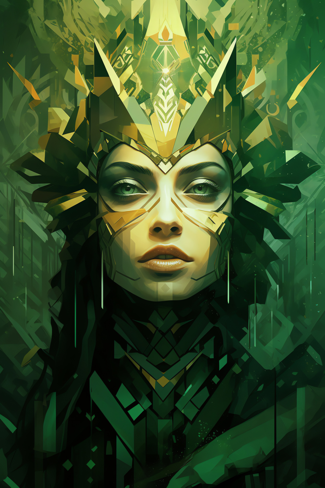 MTG Champion, Nissa Revane, Verdant monarch, Enchanted rod, Vine woven, HD Phone Image