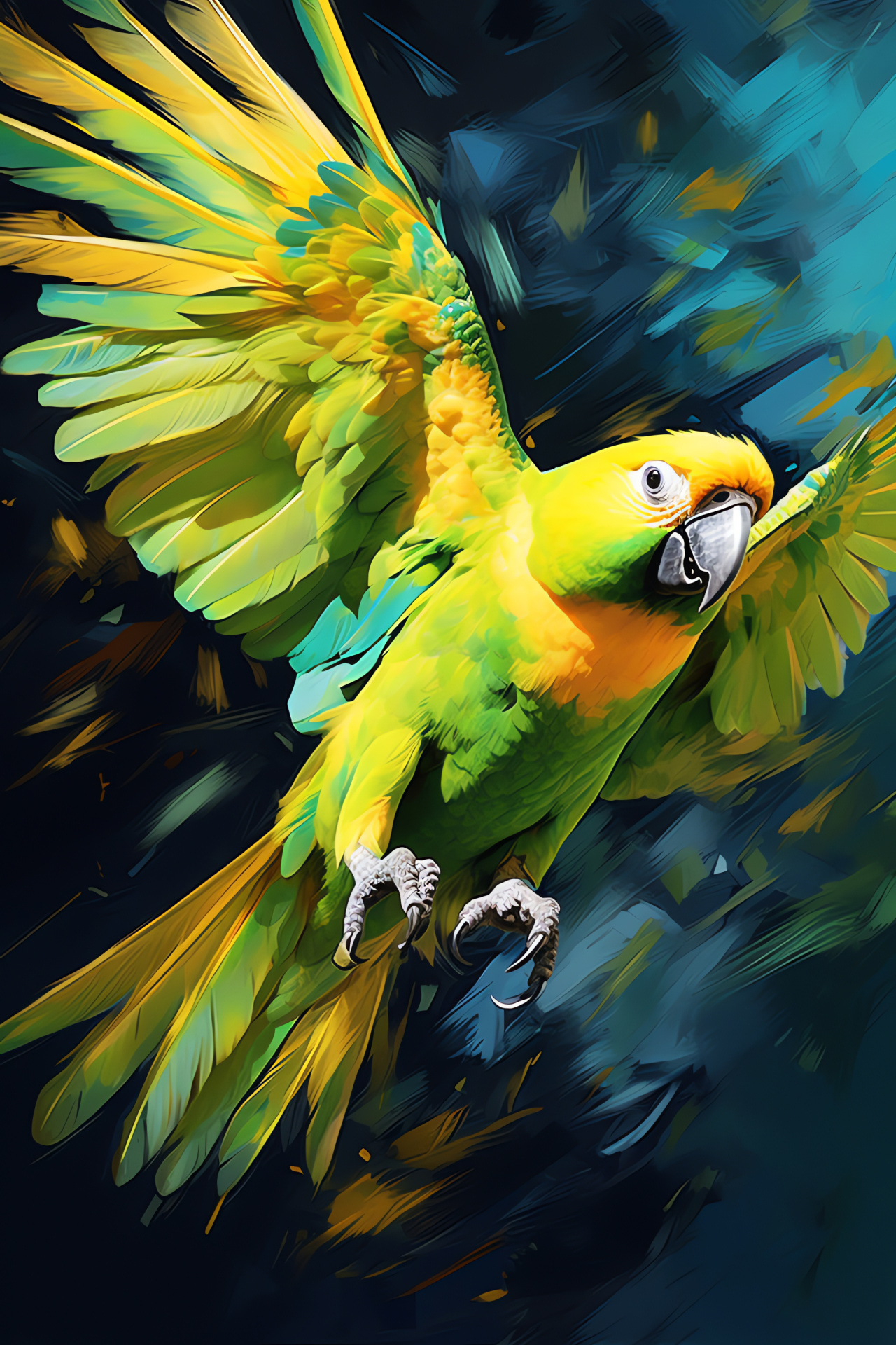 Yellow-Naped Amazon, tropical bird species, South American parrot, wild bird, exotic pet bird, HD Phone Image