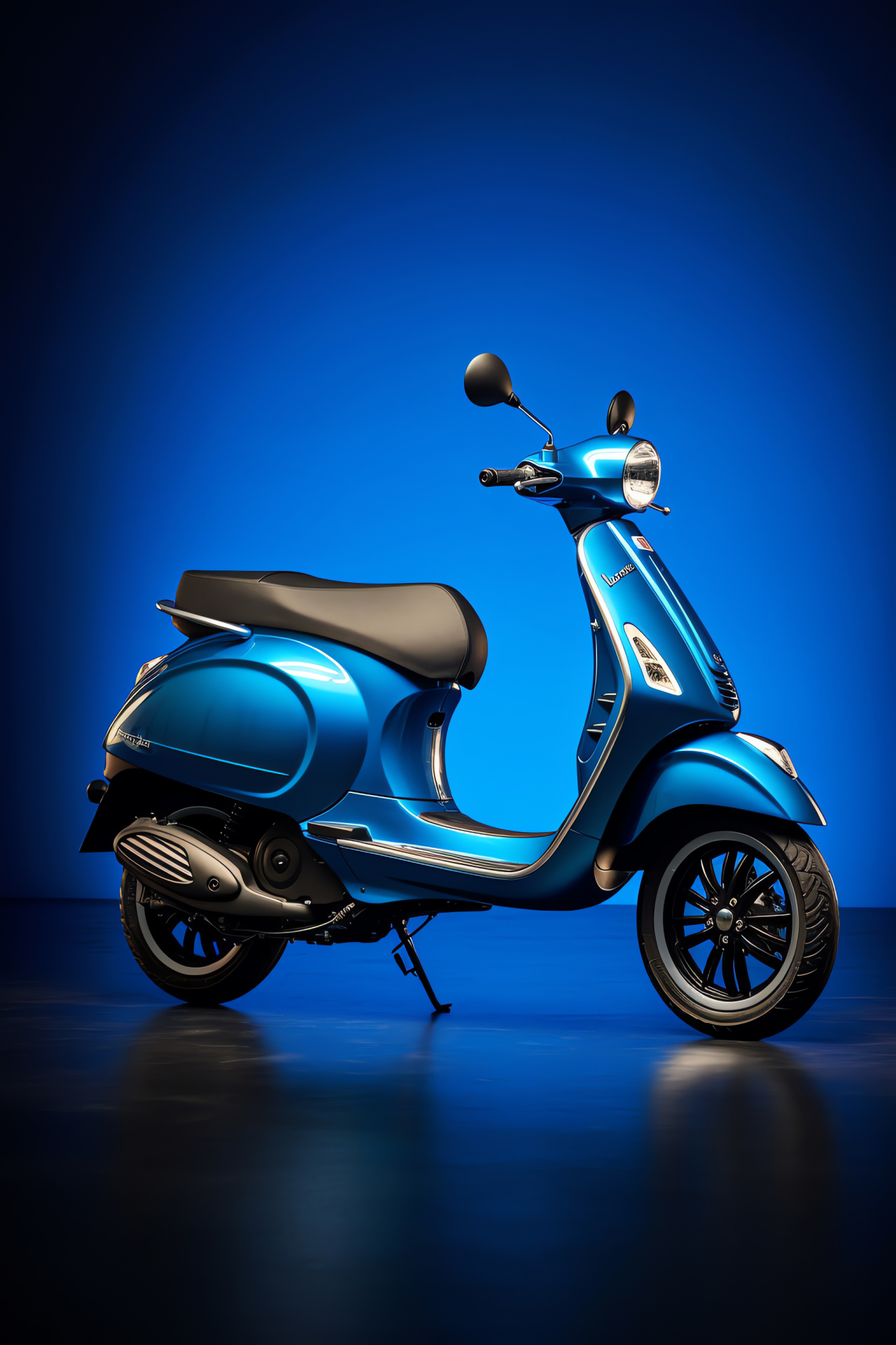 Vespa Sprint S Model, Italian scooter, Blue backdrop, Modern city transport, Streamlined design, HD Phone Wallpaper