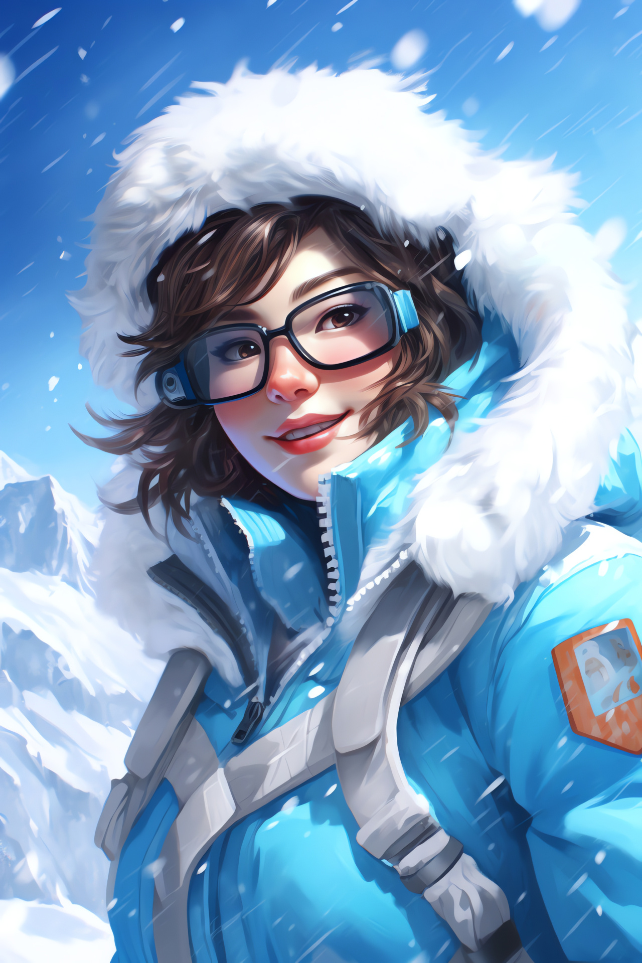 Overwatch Mei climatology expert, Environmental game theme, Ice-themed power, Tinseltown landmark, HD Phone Wallpaper
