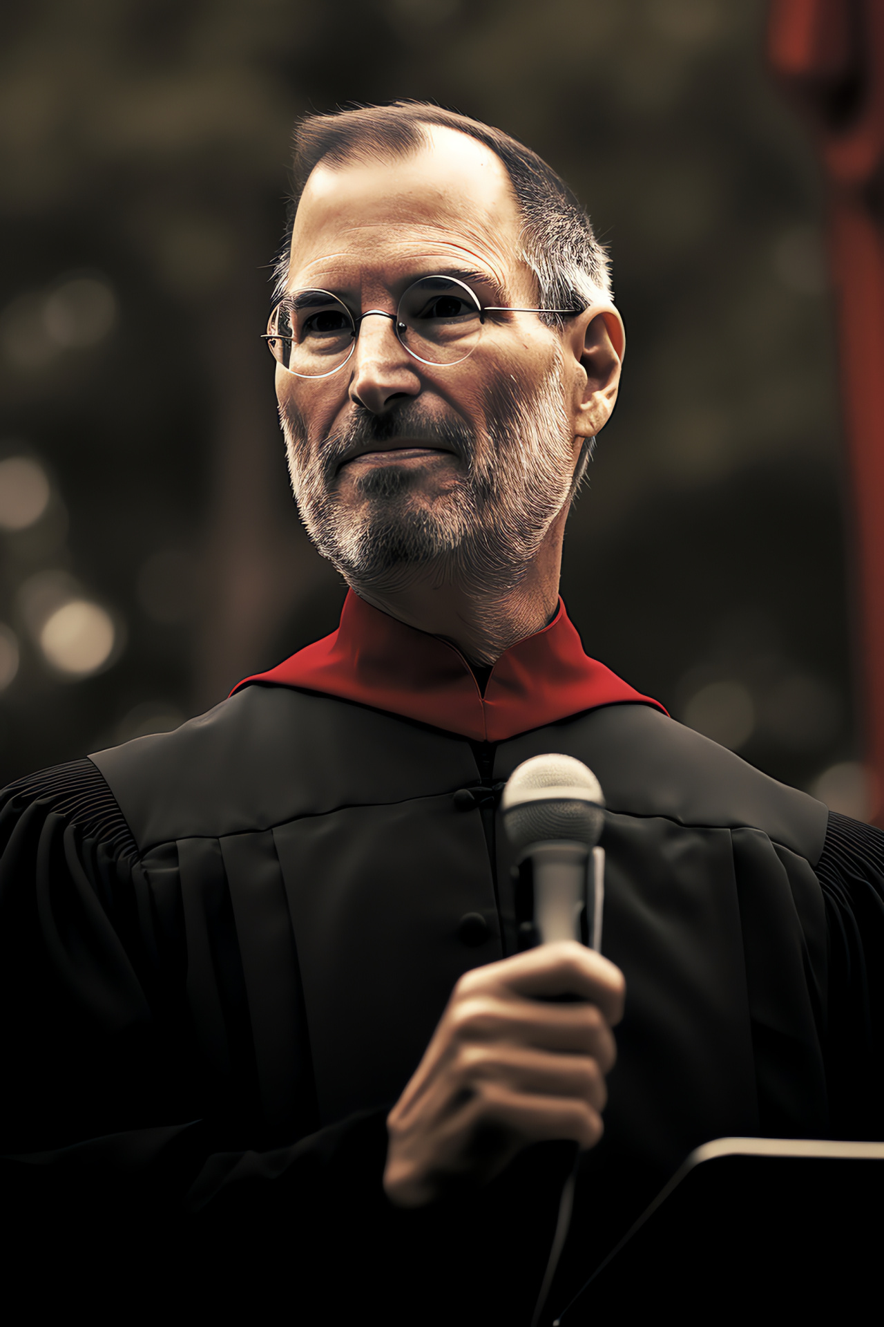 Steve Jobs, Stanford University speech, Silicon Valley icon, Technology innovator, Presentation skills, HD Phone Wallpaper