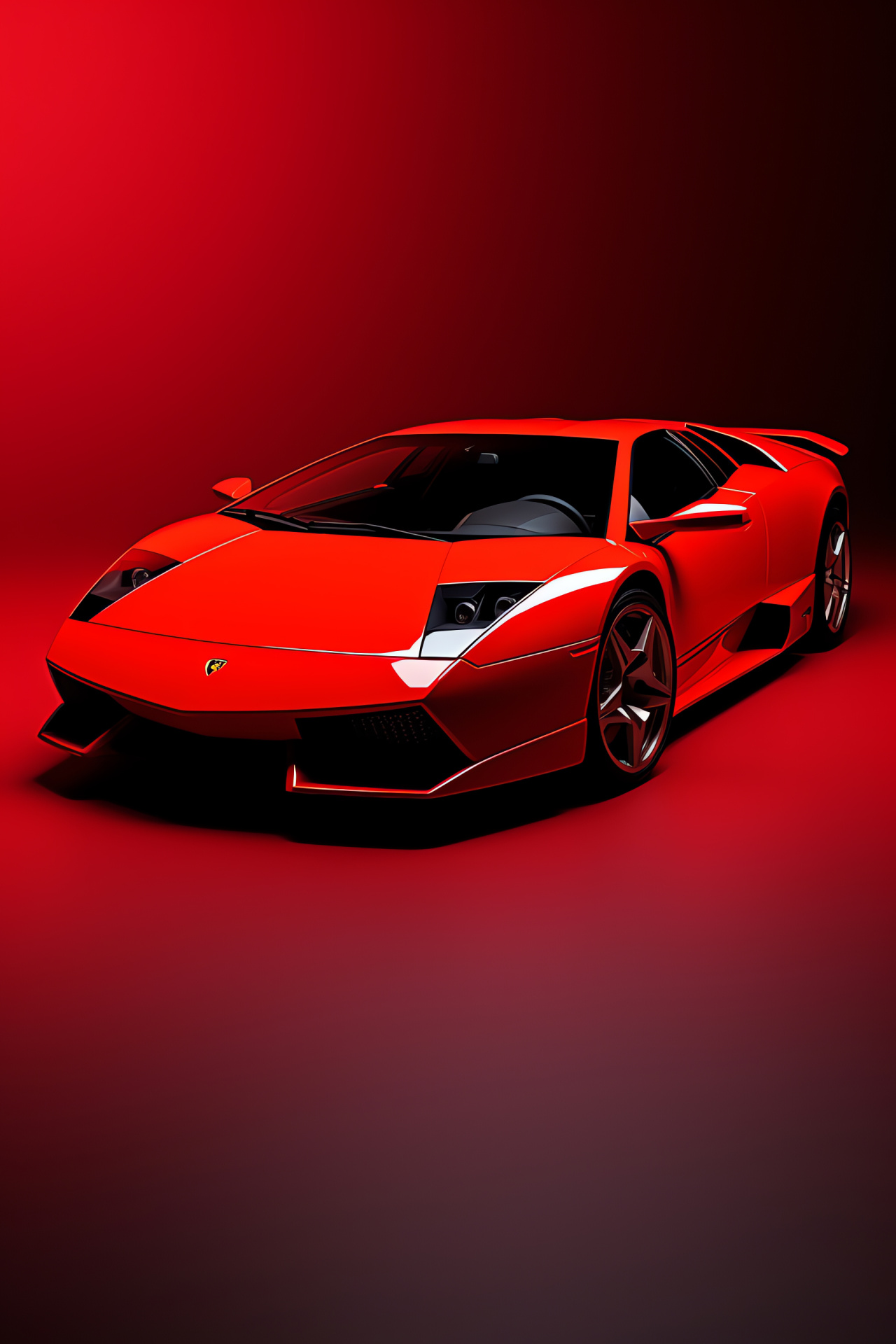 Lamborghini Murcielago exotic car, Arresting red hue, Aerodynamic supercar, Performance sports car, Italian design, HD Phone Wallpaper