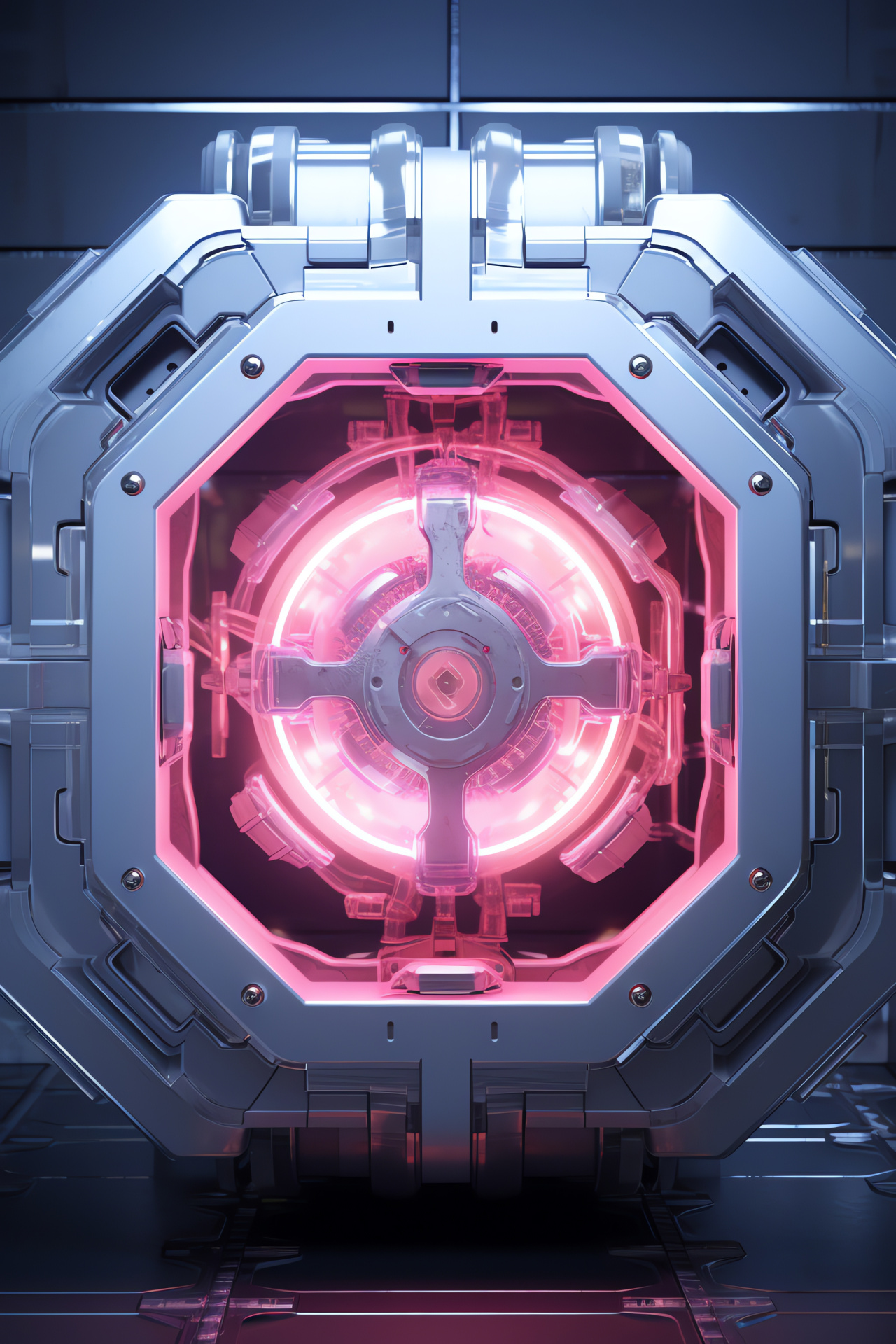 Portal test components, Game dual monitors, Interactive portal device, Science game, Companion cube element, HD Phone Image