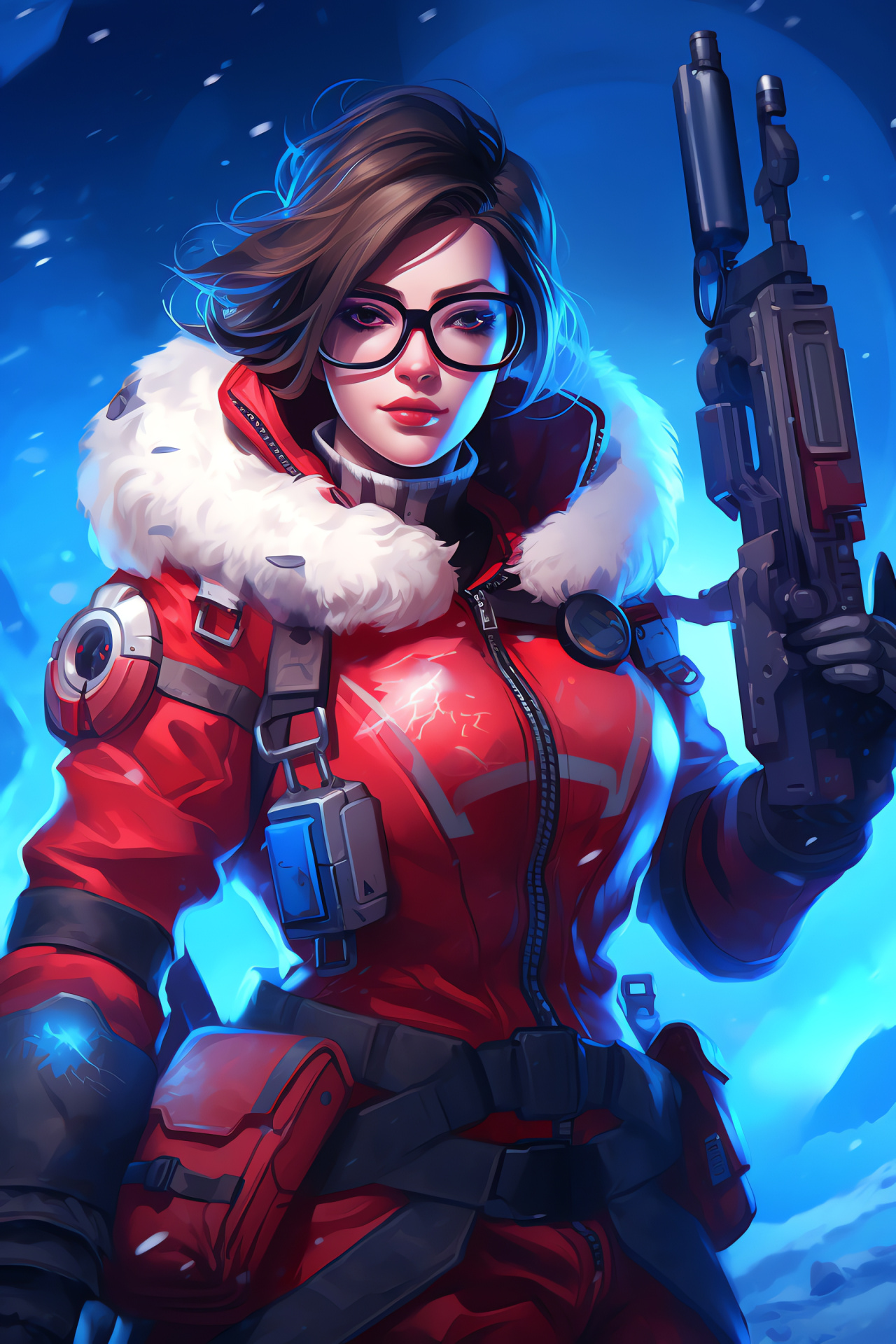 Overwatch Mei specialist, Climatologist avatar, Cryo-Freezer, Blizzard battle, Arctic researcher, HD Phone Wallpaper