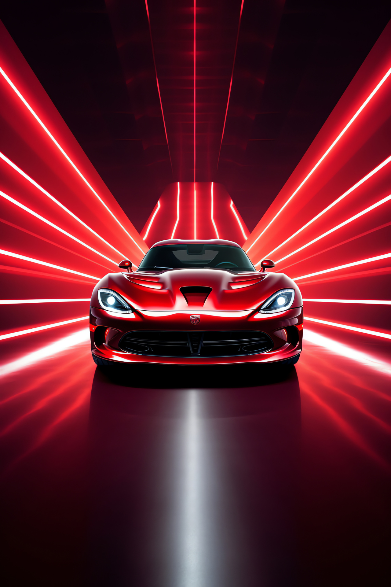 2015 SRT Viper view, Muscle car power, Exemplary design, Speed aficionado, Red sports car, HD Phone Image