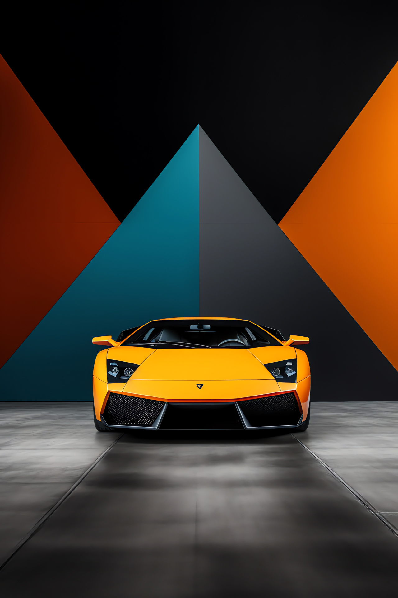 Dual-tone Murcielago display, Sports car flair, Italian design masterpiece, Exotic automotive hues, High-end vehicle beauty, HD Phone Image