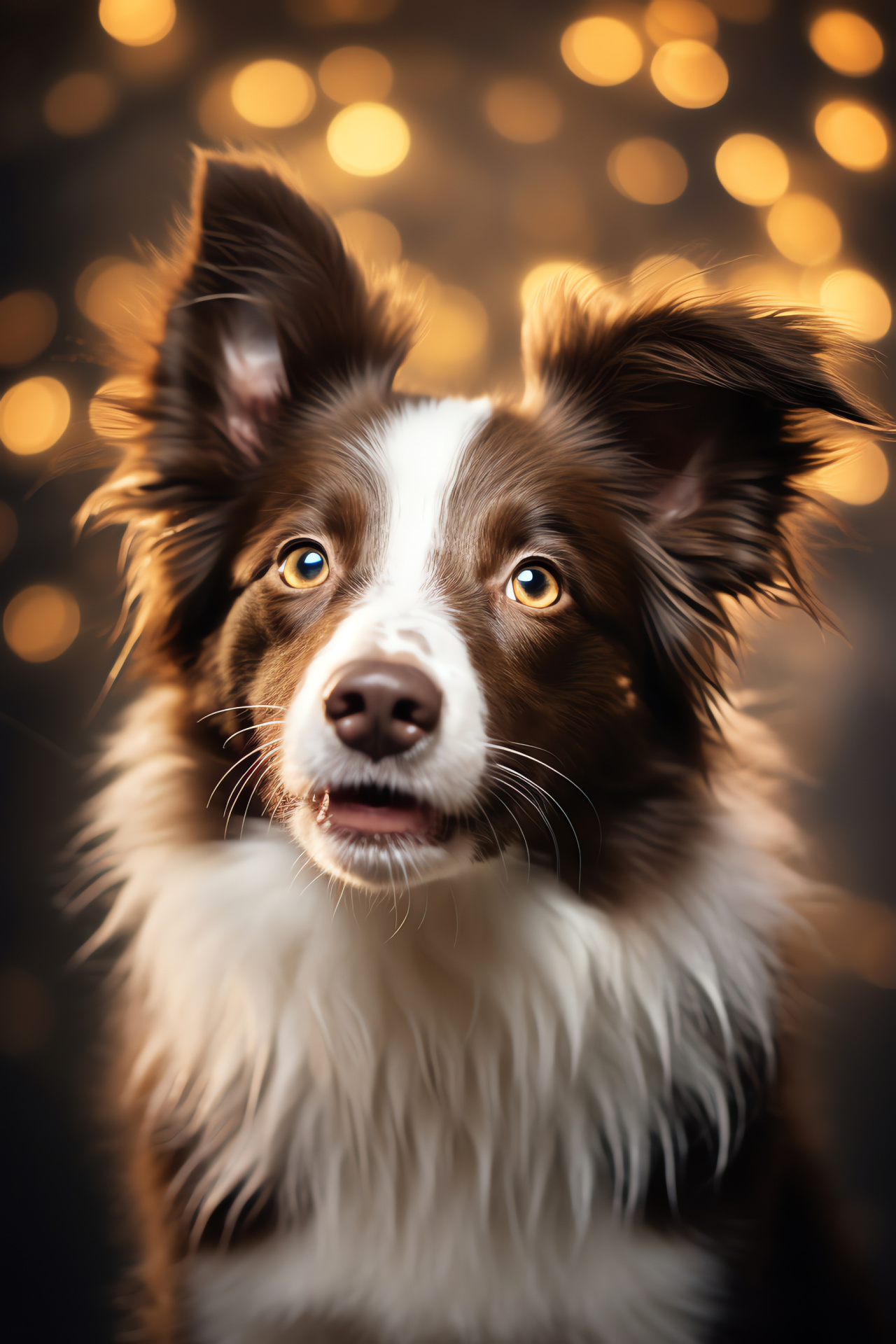 Border Collie puppy, Intelligent canine breed, Collie's long fur, Playful canine stance, Collie's eye detail, HD Phone Image