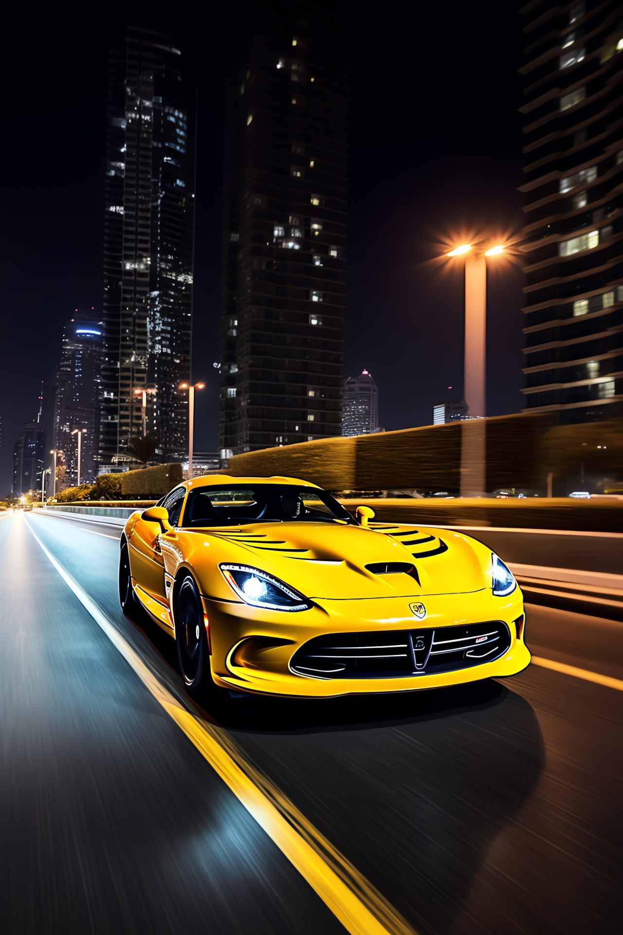 SRT Viper in Dubai, Performance driving, Luxury supercars, Grand touring, Prowess on tarmac, HD Phone Image