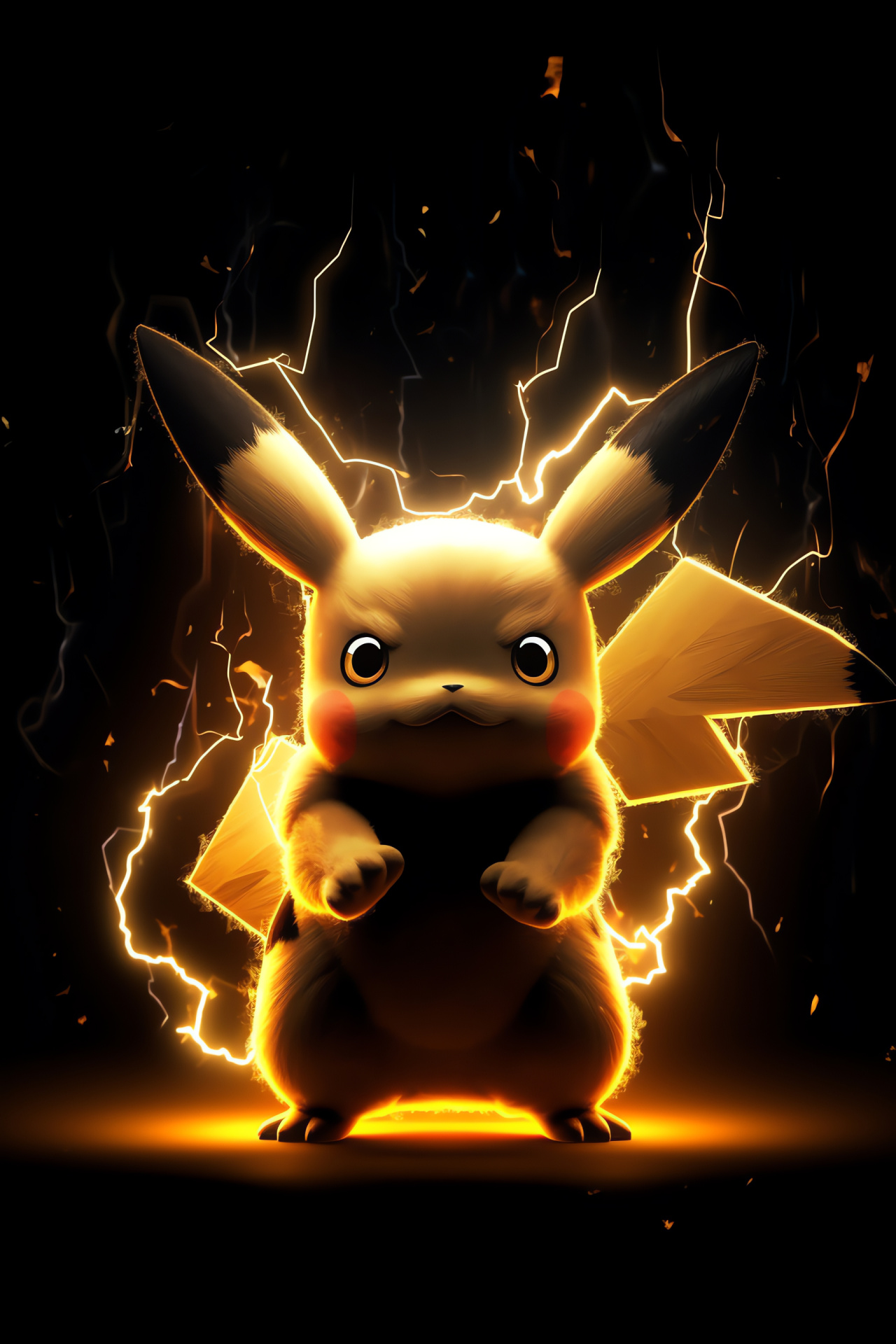 Pikachu, Electric-type antics, Playful Pokmon, Nintendo's favorite, Active character smile, HD Phone Image