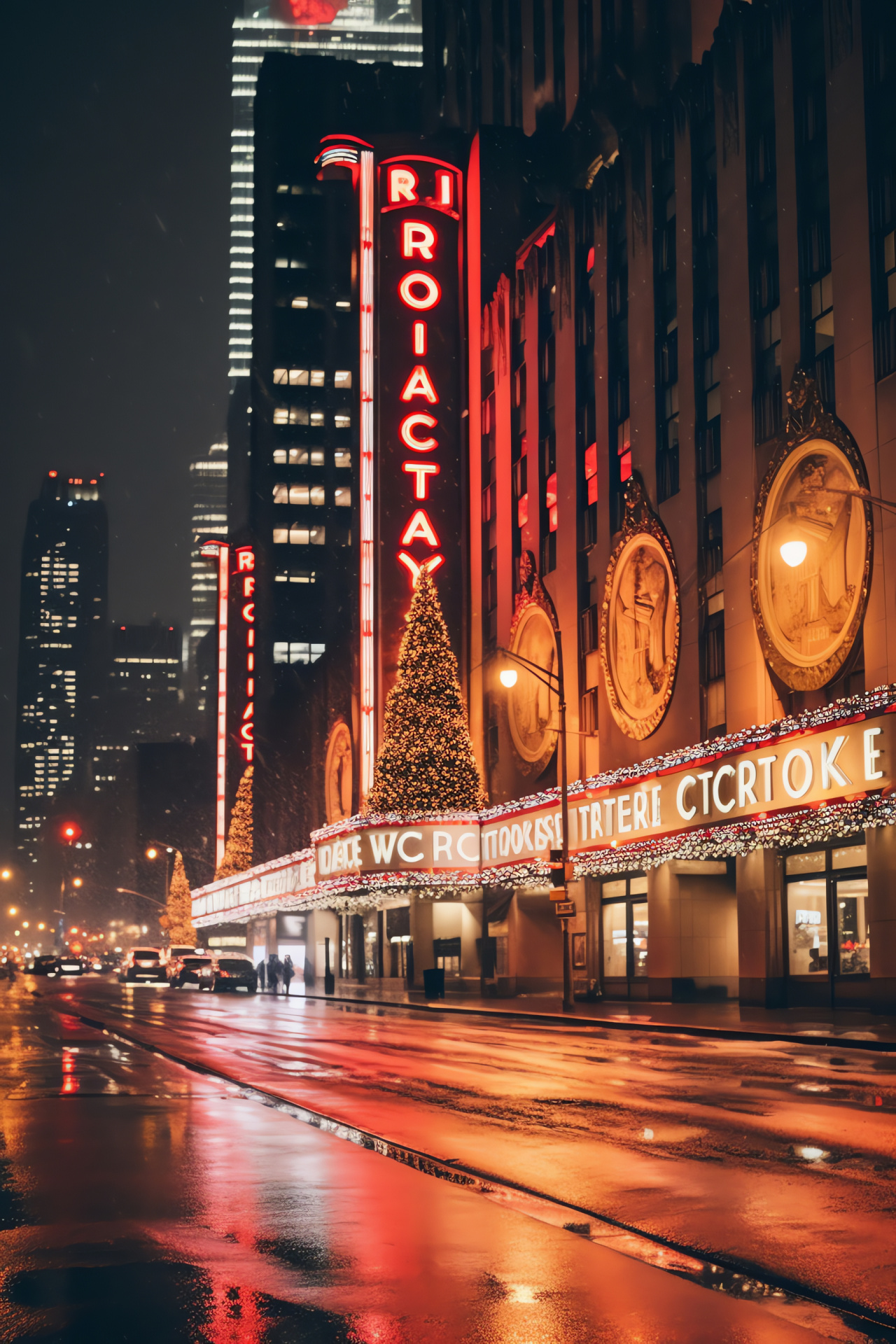 NYC Radio City, Christmas Spectacular show, glam Rockettes, festive stage, joyous holiday tradition, HD Phone Wallpaper