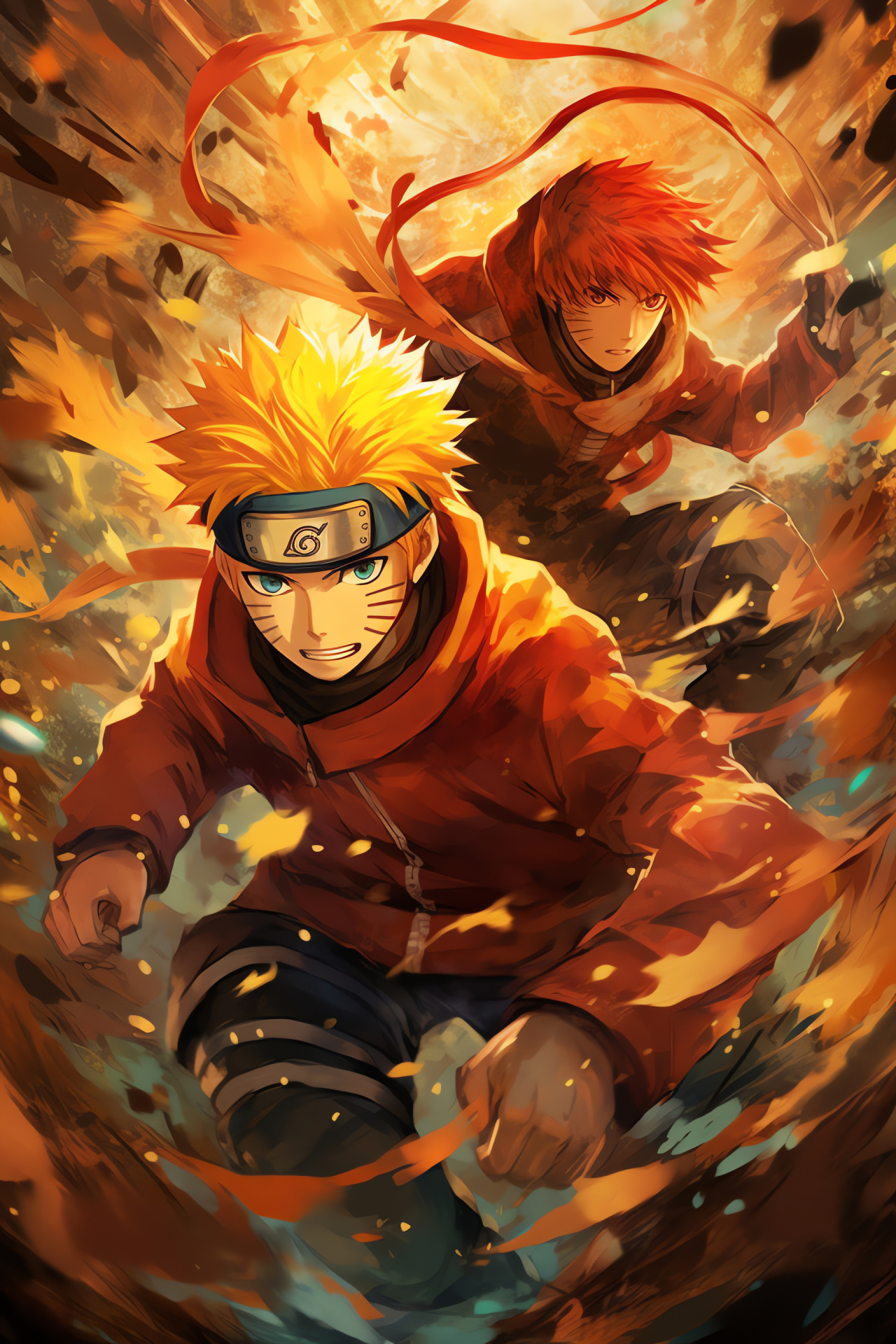 Naruto Gaara, High-speed duel, Ninja combat, Friendship themes, Shonen anime, HD Phone Wallpaper