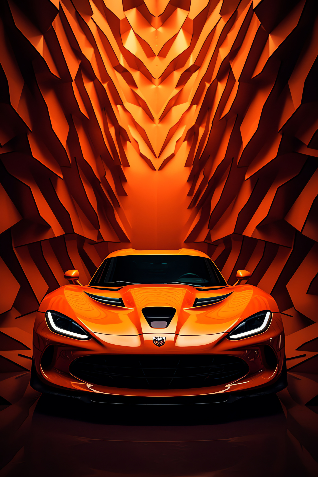 Viper TA model, arresting orange, performance car, racetrack ready, dynamic design, HD Phone Wallpaper