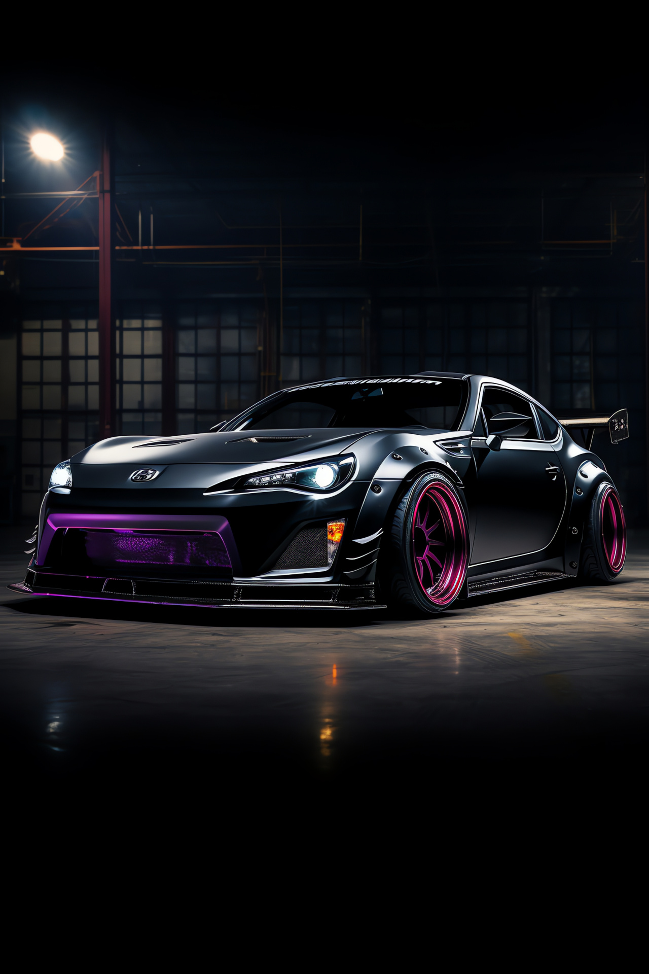 Scion FR-S sports model, Rocket Bunny widebody, Automotive style, Road presence aura, Modified car scene, HD Phone Wallpaper