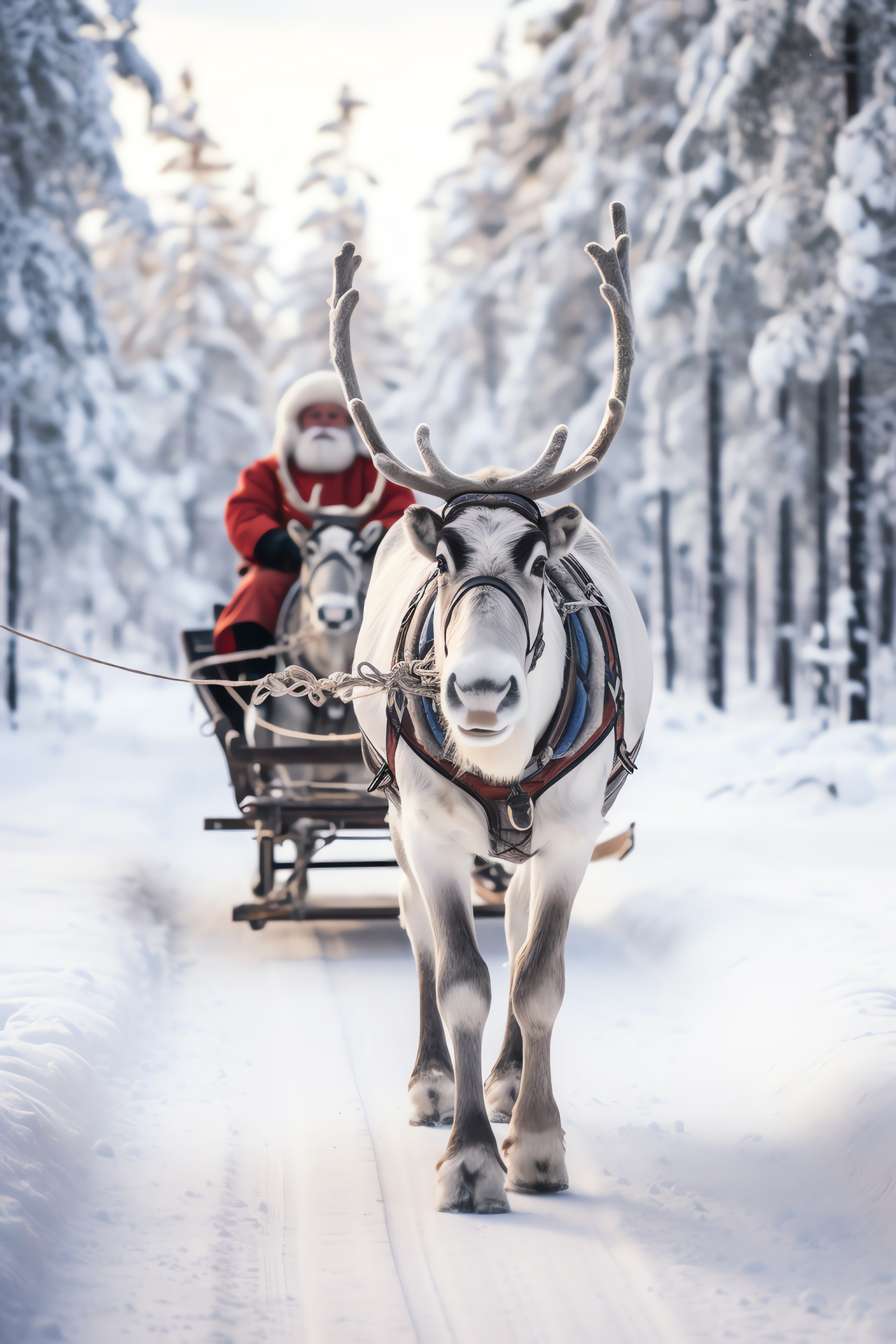Arctic adventure, Lapland scenery, Christmas journey, Nordic charm, holiday festivities, HD Phone Wallpaper