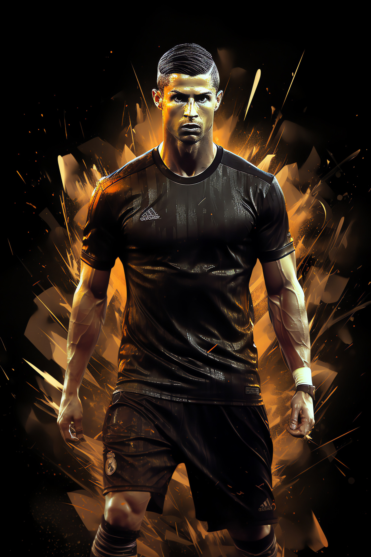 Ronaldo soccer identity, Physical fitness, Soccer intensity, Athletic physique, Powerful demeanor, HD Phone Wallpaper