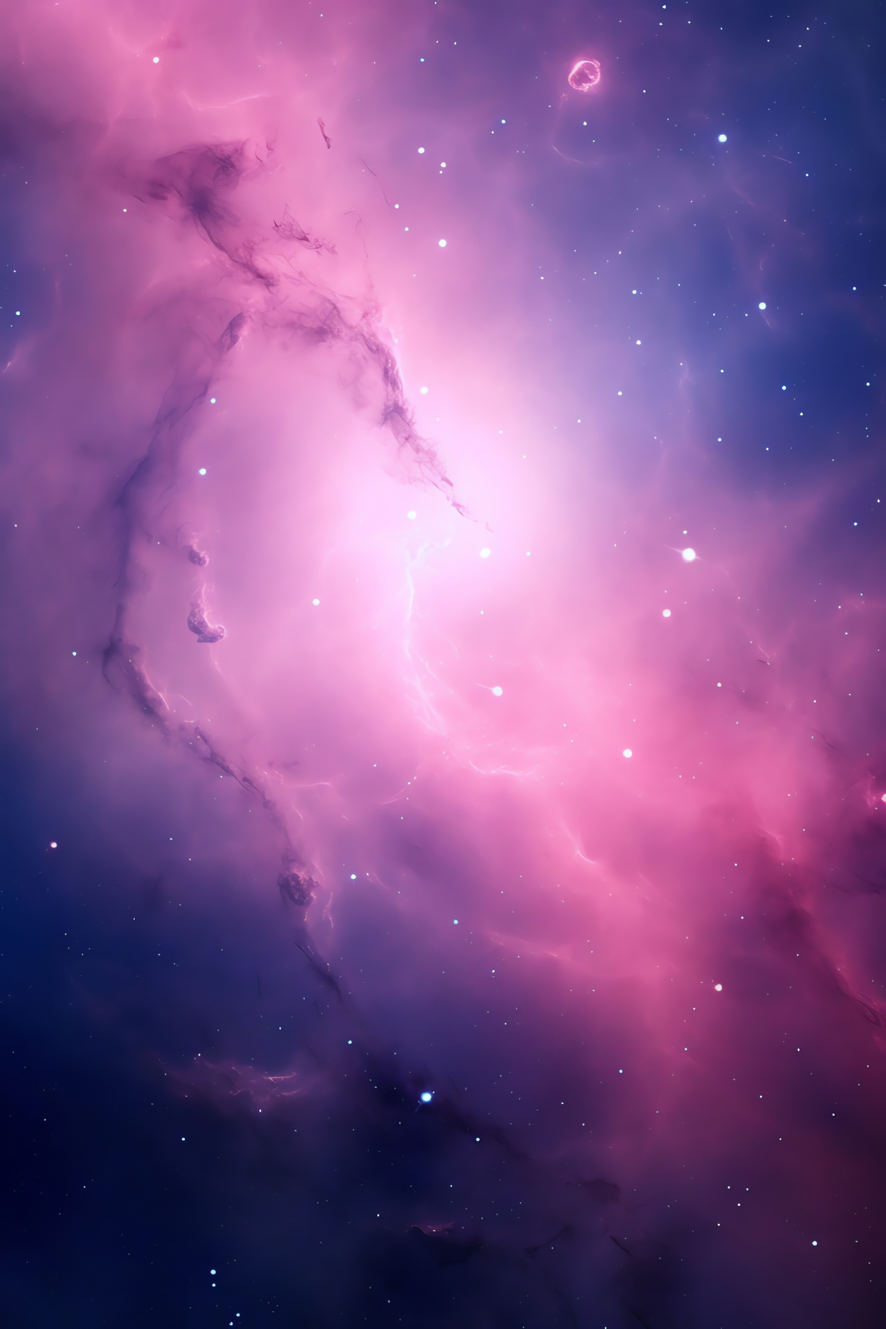 Pink Galaxy, Galaxy perspective, Stellar blush, Nebulous ringlets, Intergalactic canvas, HD Phone Wallpaper