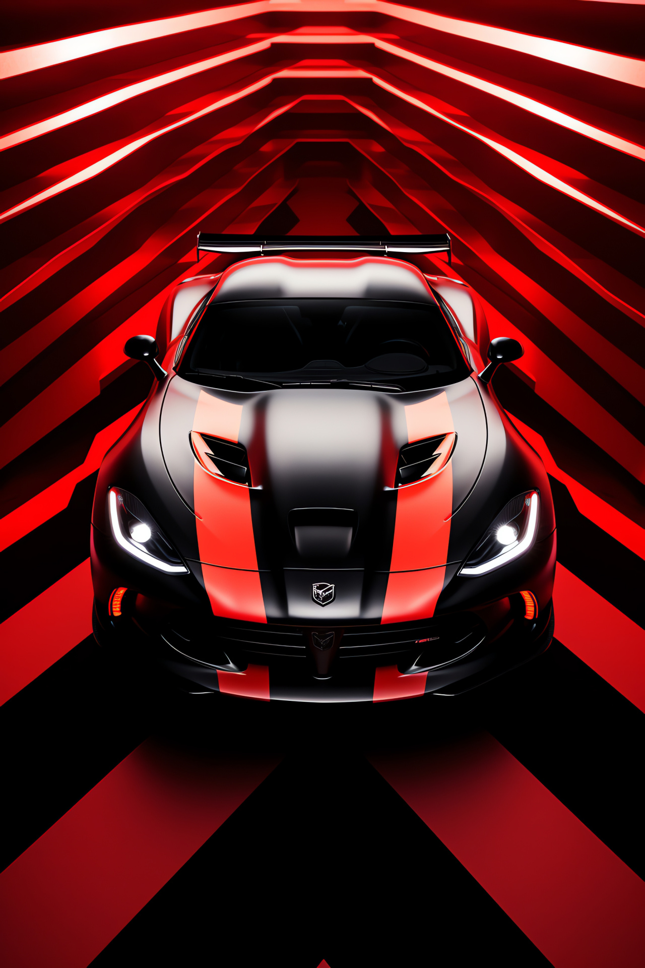 Dodge Viper ACR, Track-Ready Sportscar, Aggressive Aerodynamics, Bold Patterns, Racing Icon, HD Phone Wallpaper