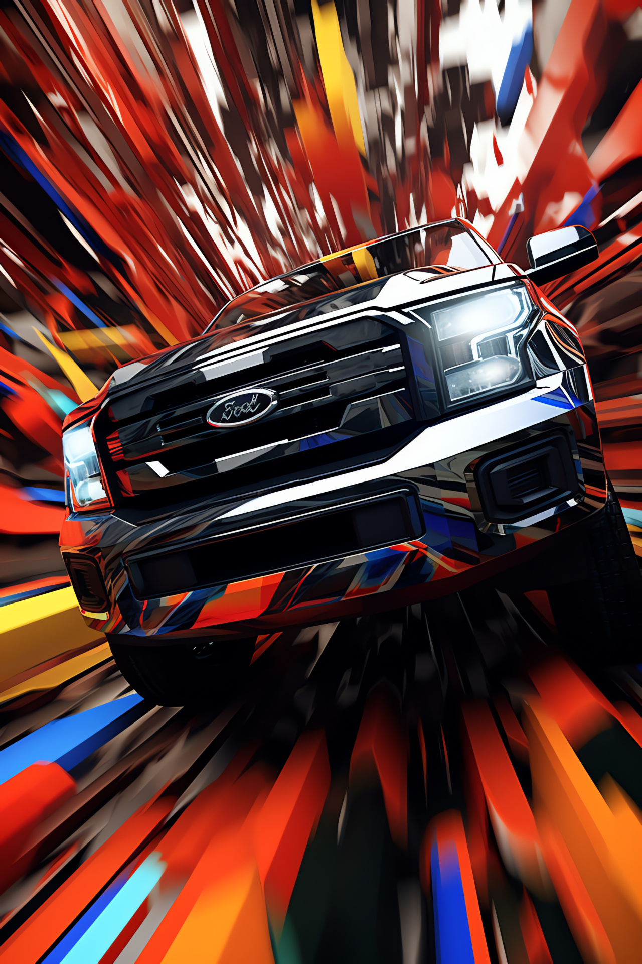 Powerstroke precision, engine specialist, top-down snapshot, patterned aesthetic, enchanting milieu, HD Phone Wallpaper