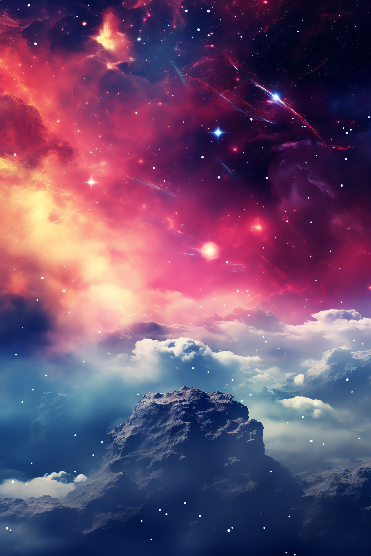 Outer space exhibition, Exceptional clarity, Starry realm, Bright neon beauty, Color spectrum, HD Phone Wallpaper