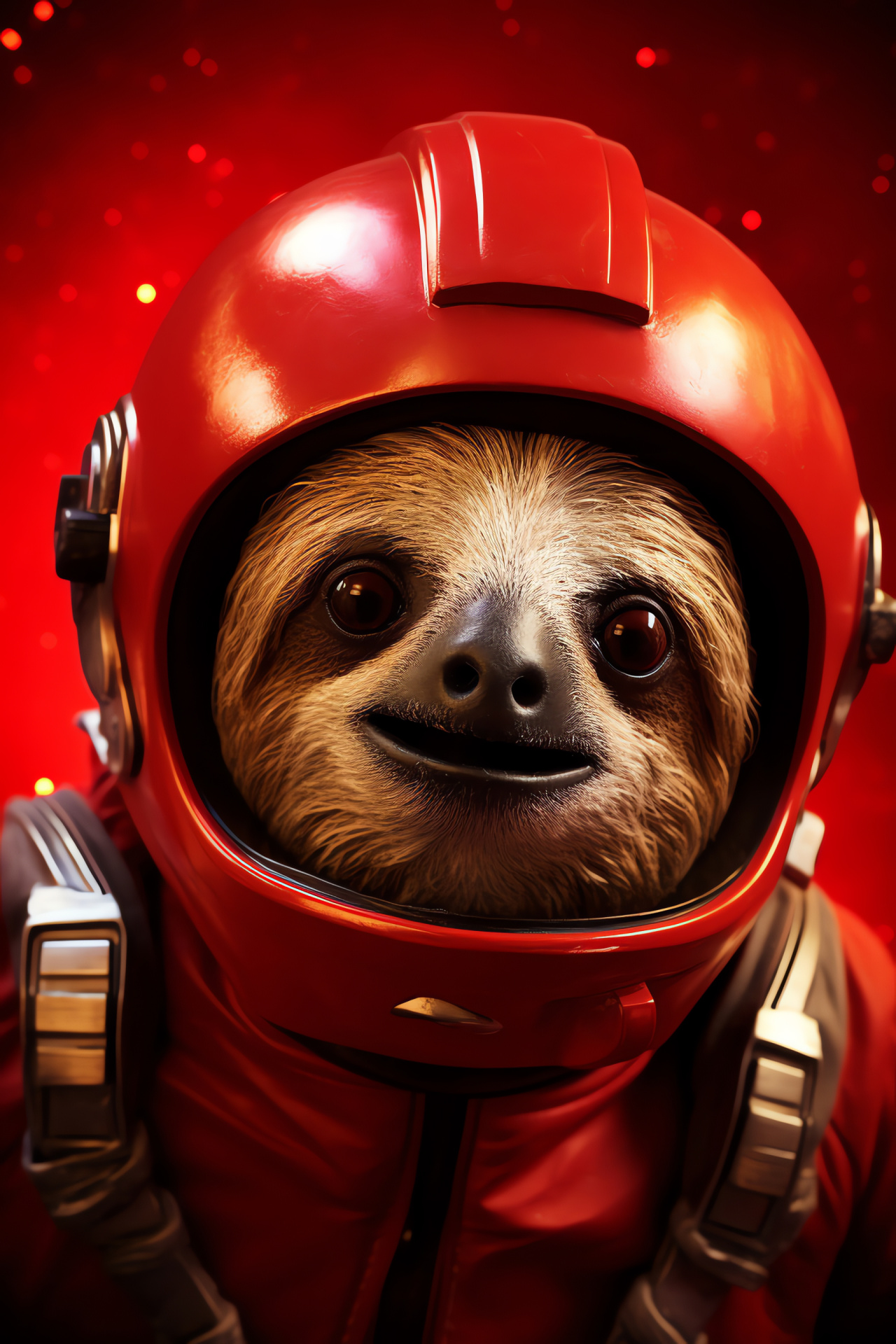 Sloth in cosmos, tranquil sloth, celestial background, outer space theme, peaceful creature, HD Phone Wallpaper