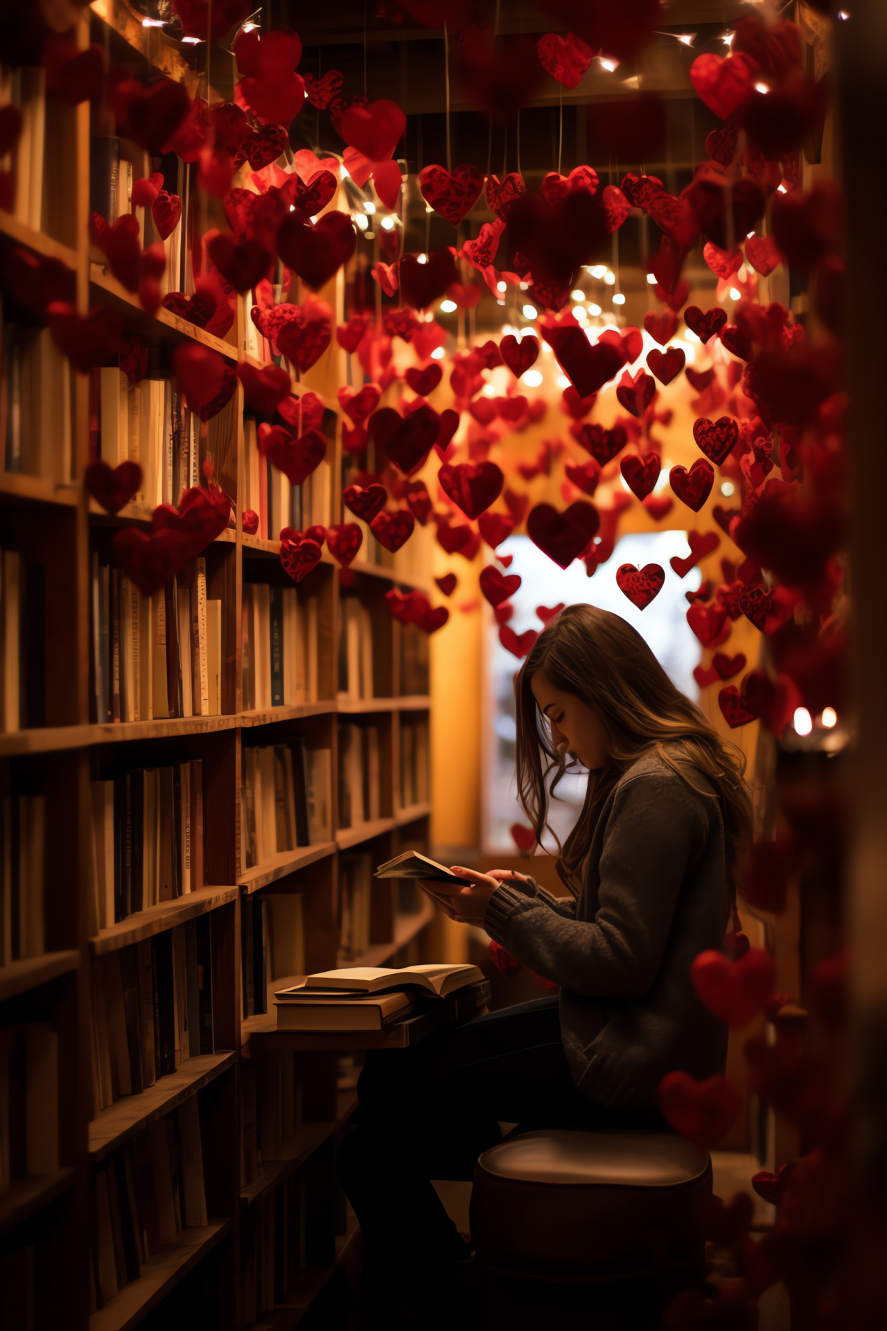 Valentine's library, Book lovers, Literary haven, Knowledge shelves, Bookstore romance, HD Phone Wallpaper