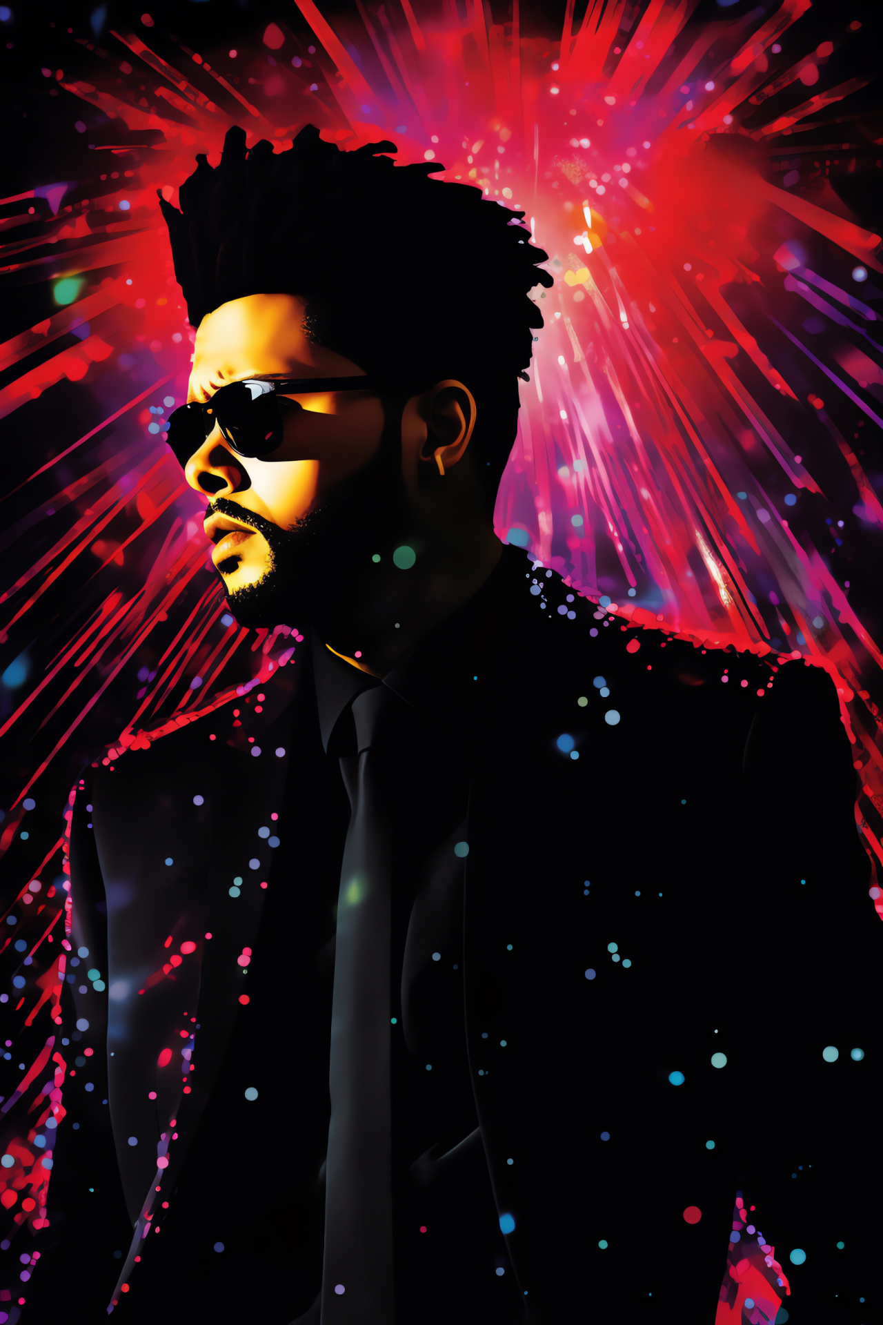 The Weeknd, Acclaimed musician, Pop icon, Signature look, Musician's attire, HD Phone Image