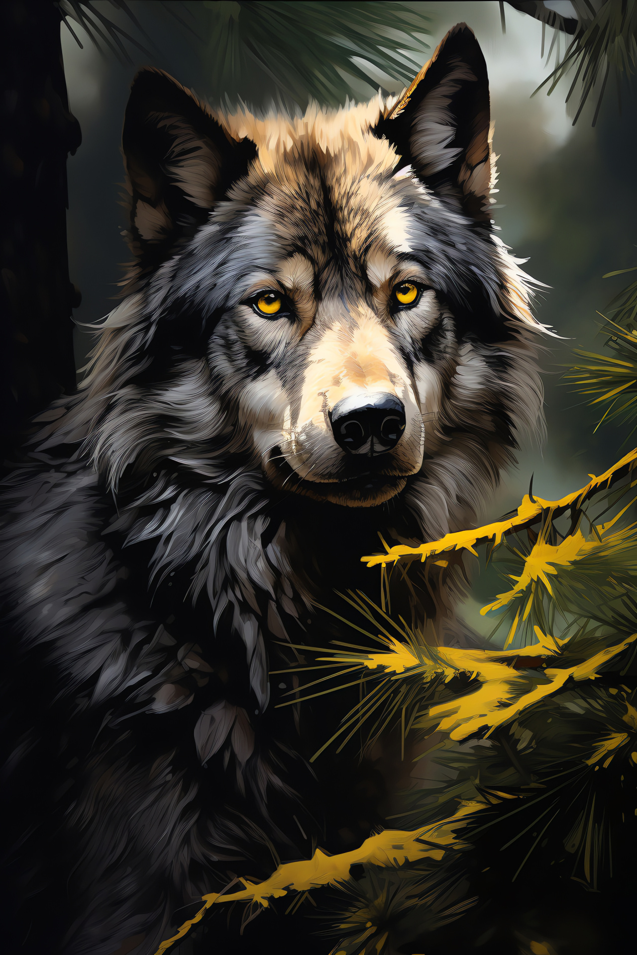 Timber Wolf, Predator, Canine, Forest habitats, Mammal, HD Phone Wallpaper