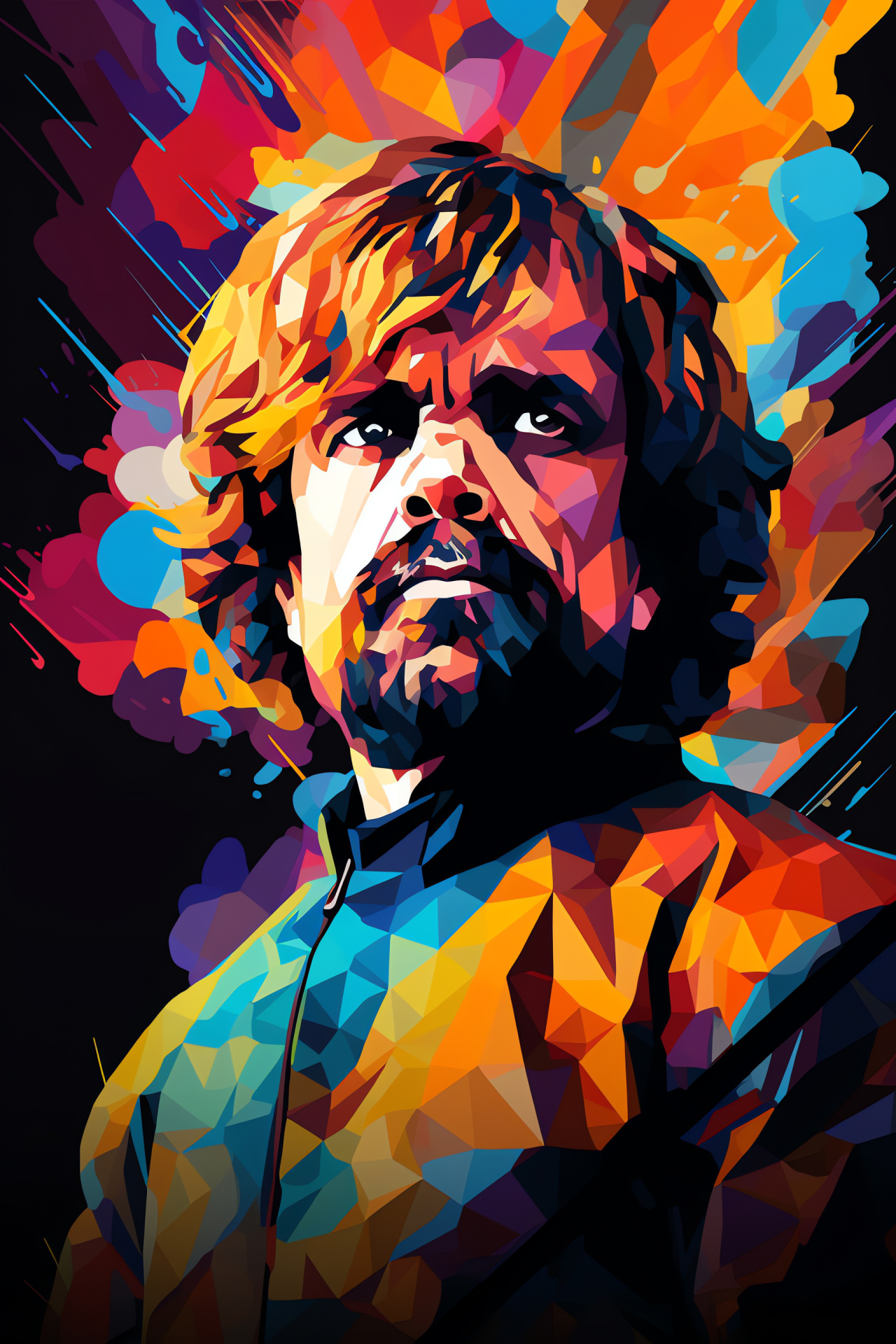 Tyrion Lannister, clever strategist, mismatched irises, noble accessory, red drama, HD Phone Image